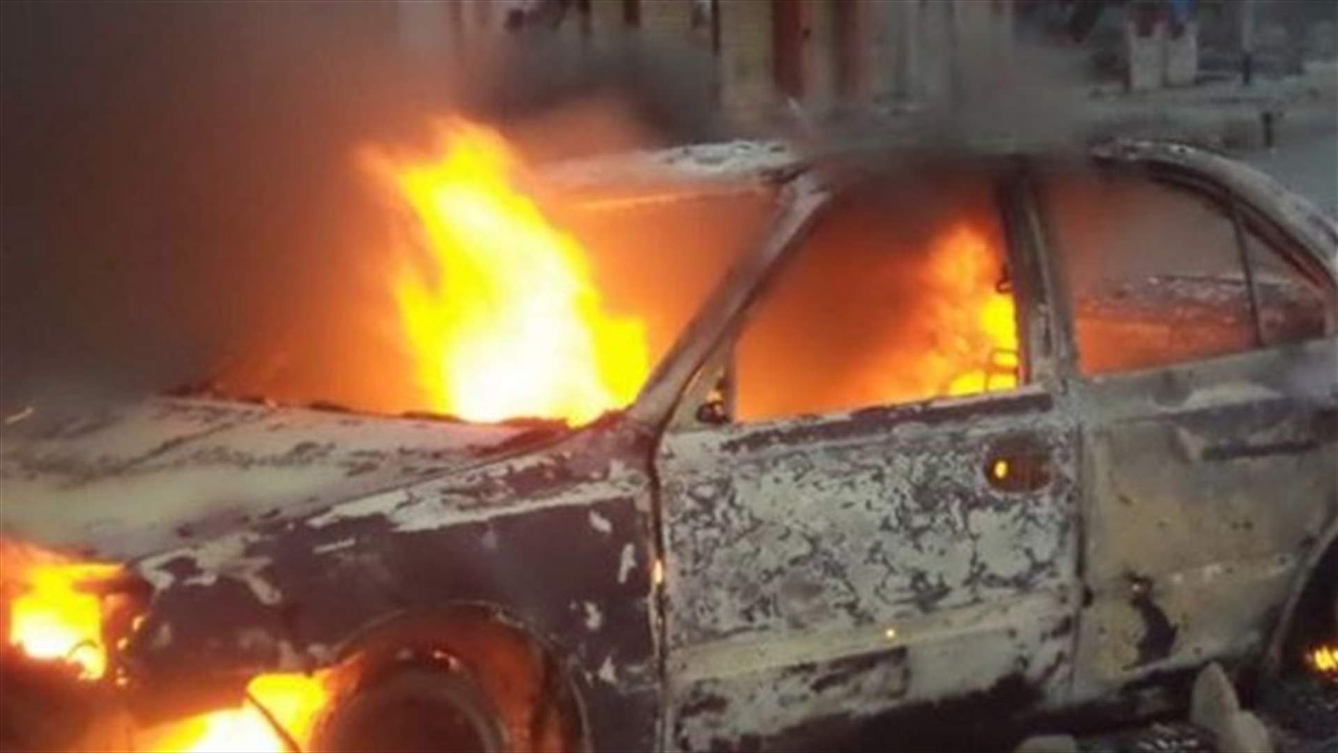 احتراق سيارة عسكري متقاعد في خربة داوود
