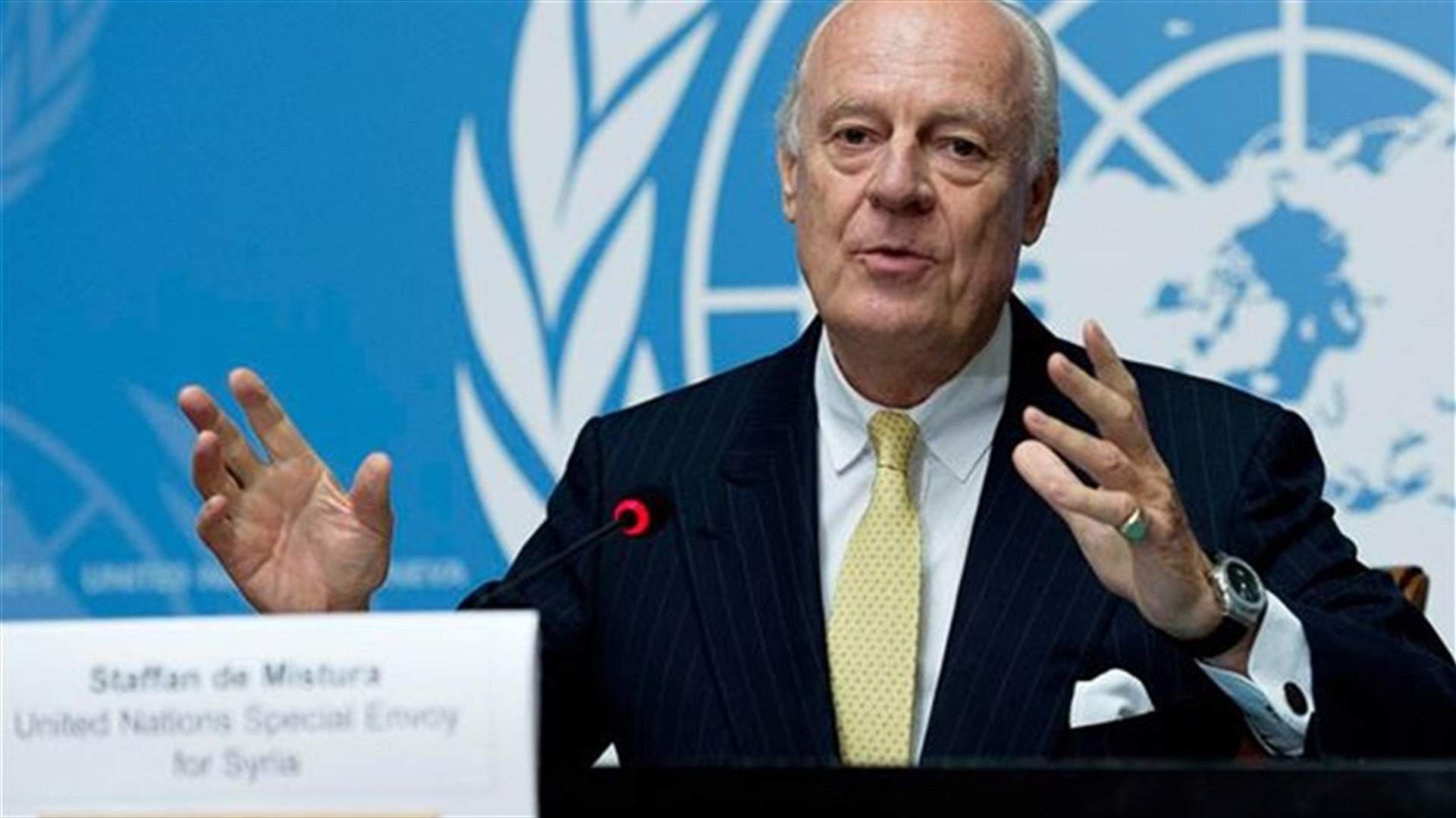 UN envoy to be represented at Jan 26-29 Syria talks in Moscow