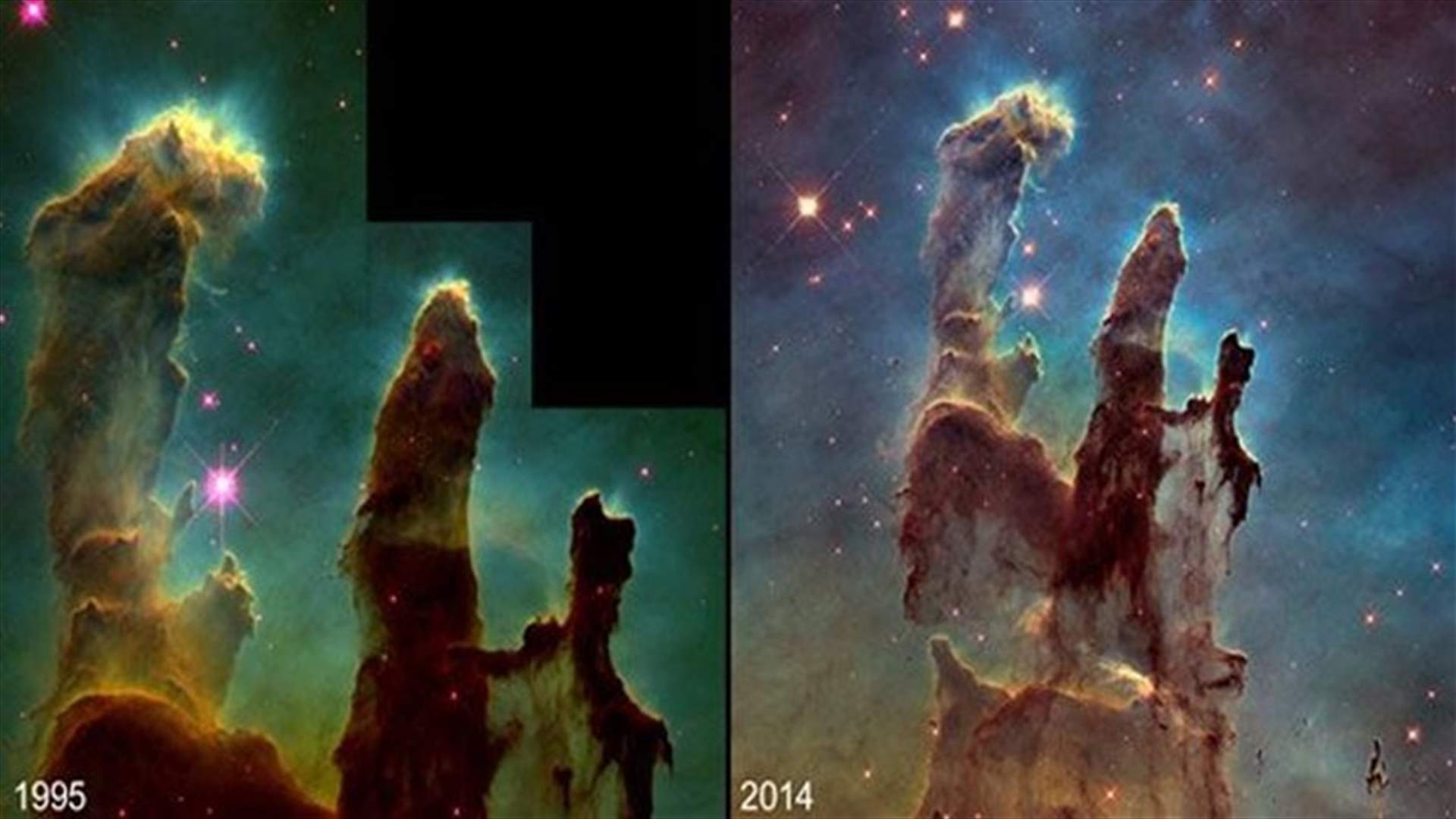 NASA Telescope Captures Amazing Cosmic Portrait Of "Pillars of Creation"