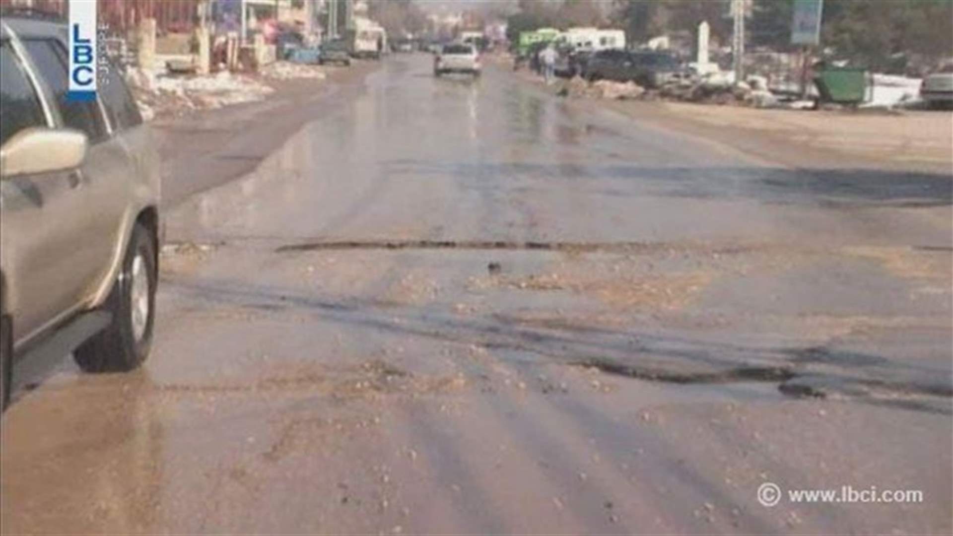 أتوستراد زحلة الكرك يتحوّل فخاً للسيارات 