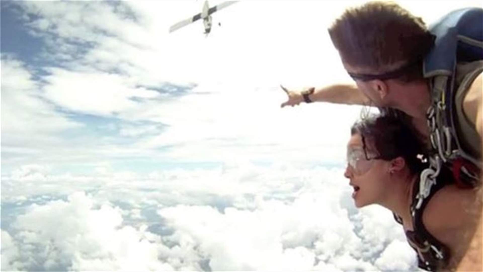 [VIDEO] Terrifying Moment Skydivers Almost Hit By Their Own Plane!