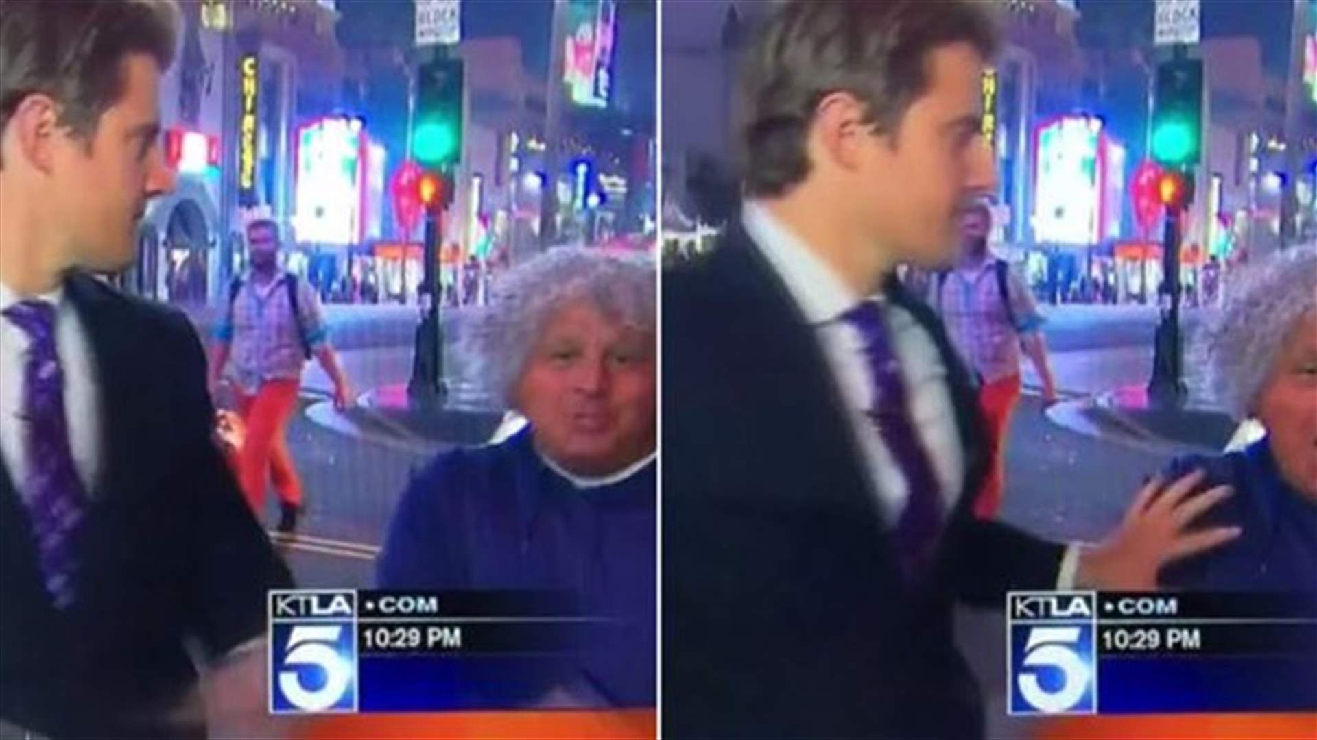 [VIDEO] Reporter Pushes Man On Live Television!