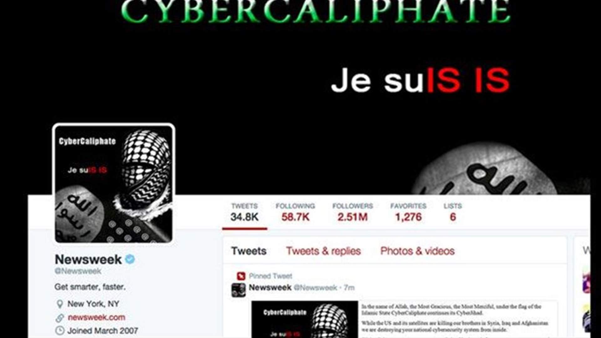'CyberCaliphate' hacks Newsweek Twitter account, threatens Obama