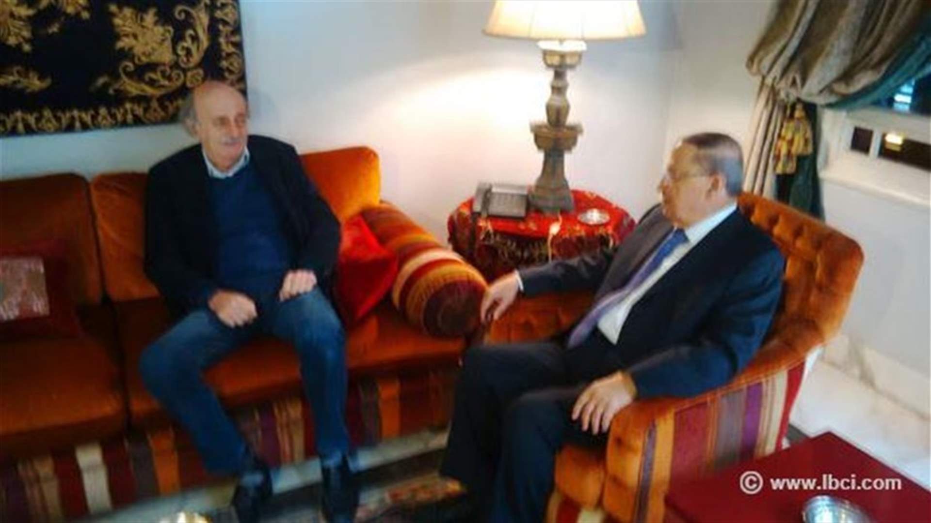 MP Michel Aoun meets MP Walid Jumblatt in Clemenceau