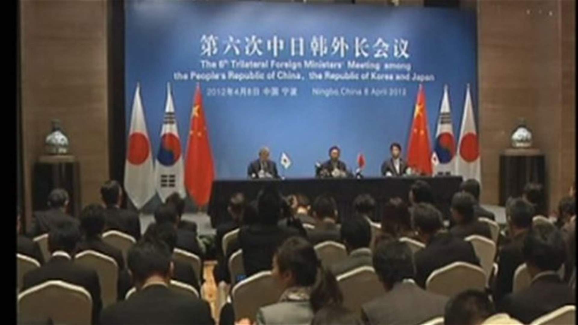 S. Korea, China, Japan revive talks after history disputes