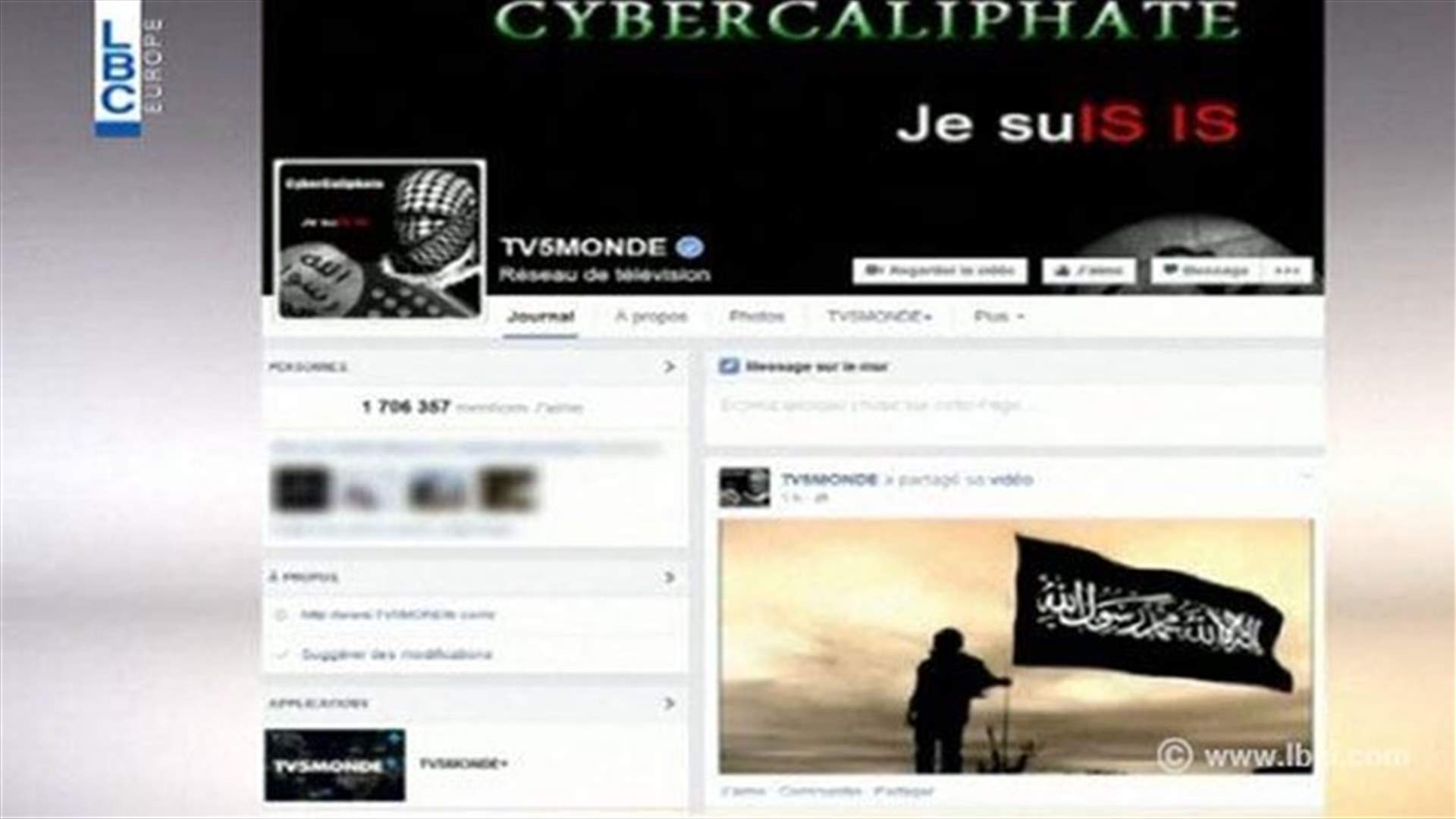 REPORT: French network's broadcasts hacked by group claiming IS ties