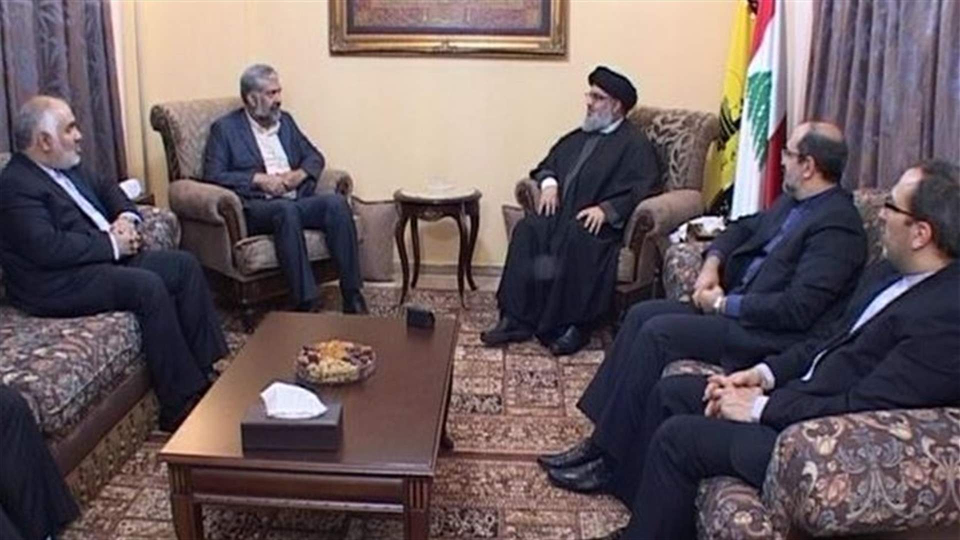Nasrallah meets with Iranian envoy Sarmadi, tackles nuclear talks, regional developments