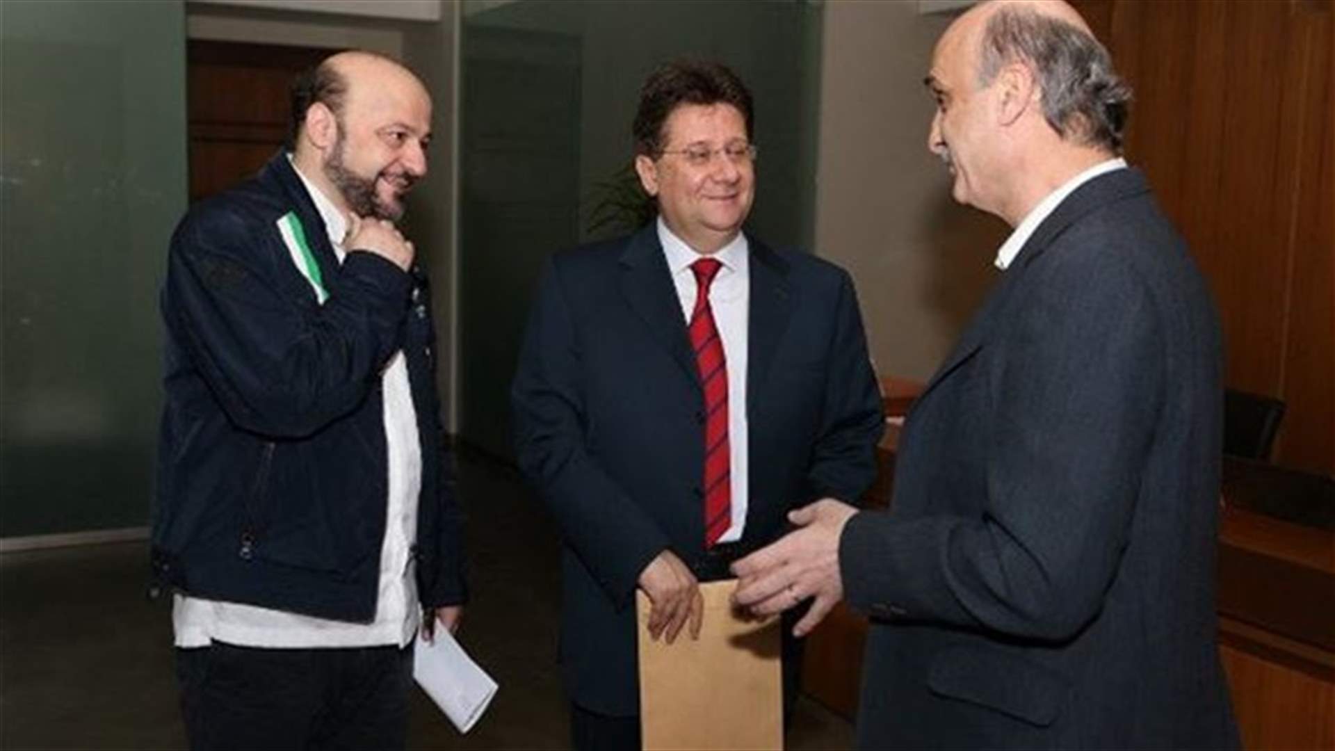 REPORT: MP Ibrahim Kanaan meets LF leader Geagea 