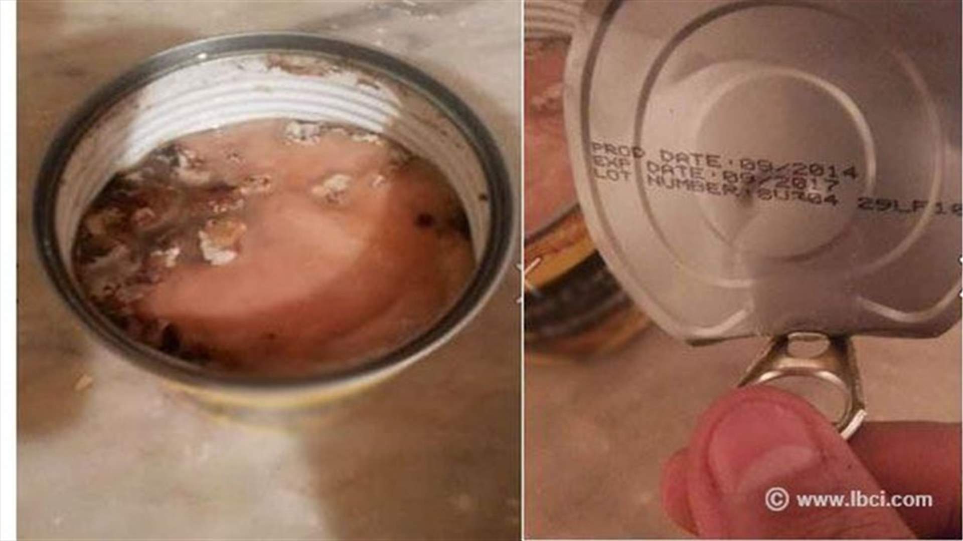  العفن يضرب مواد معلبة في احدى السوبرماركات 