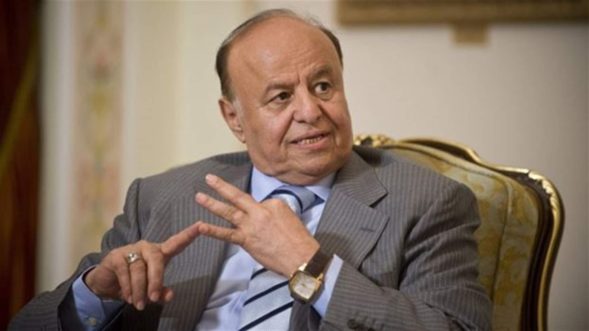 Yemen president thanks Saudi-led coalition, blasts Houthis