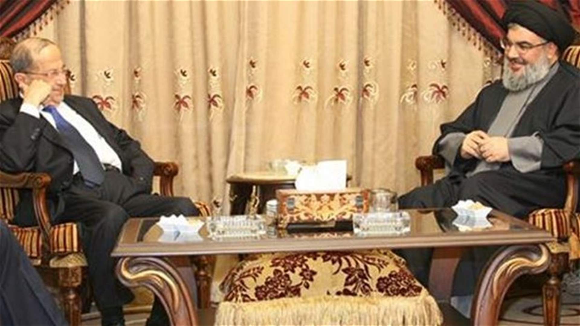 مصادر لـ&quot;السفير&quot;: نصرالله أكّد دعم وصول عون للرئاسية في لقائهما 