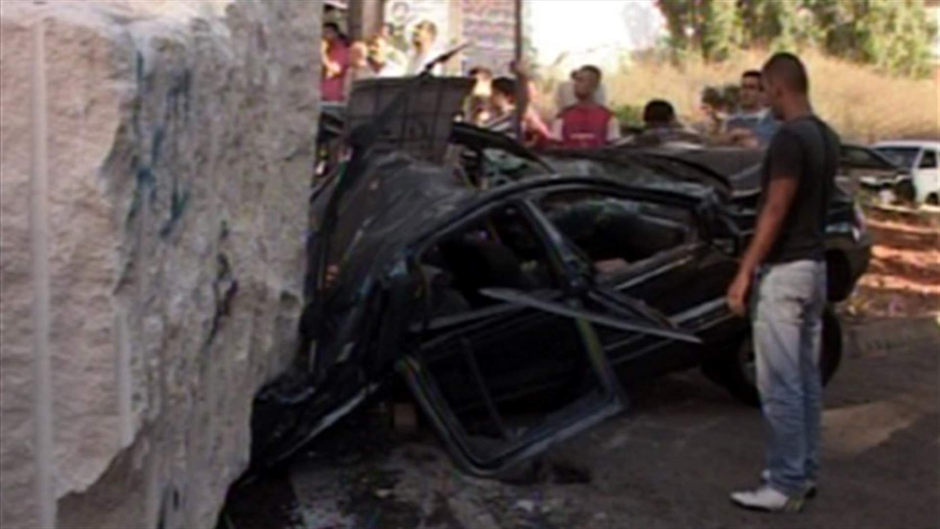 حادث سير مروع على طريق الشام قبيل مستديرة عاليه