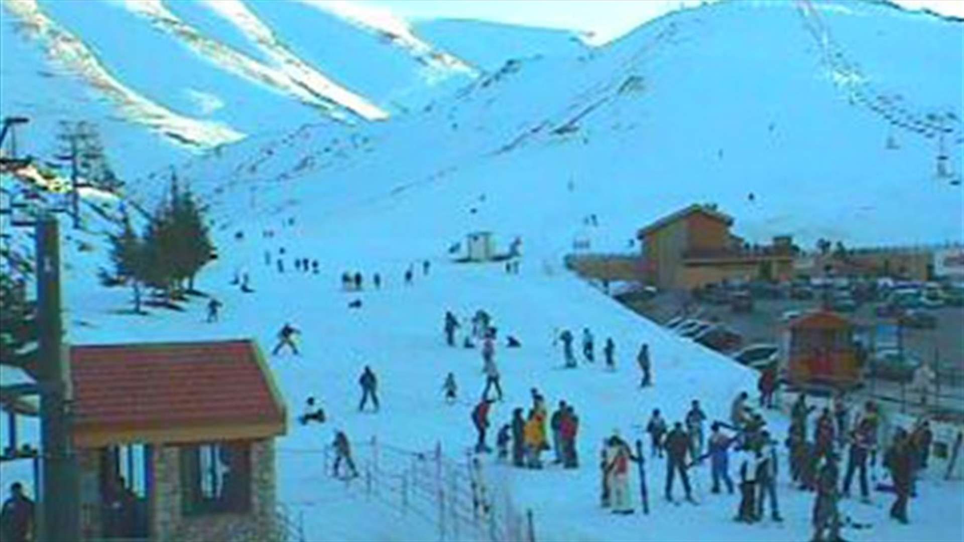 Traffic jam on Faraya- Kfardebian road 