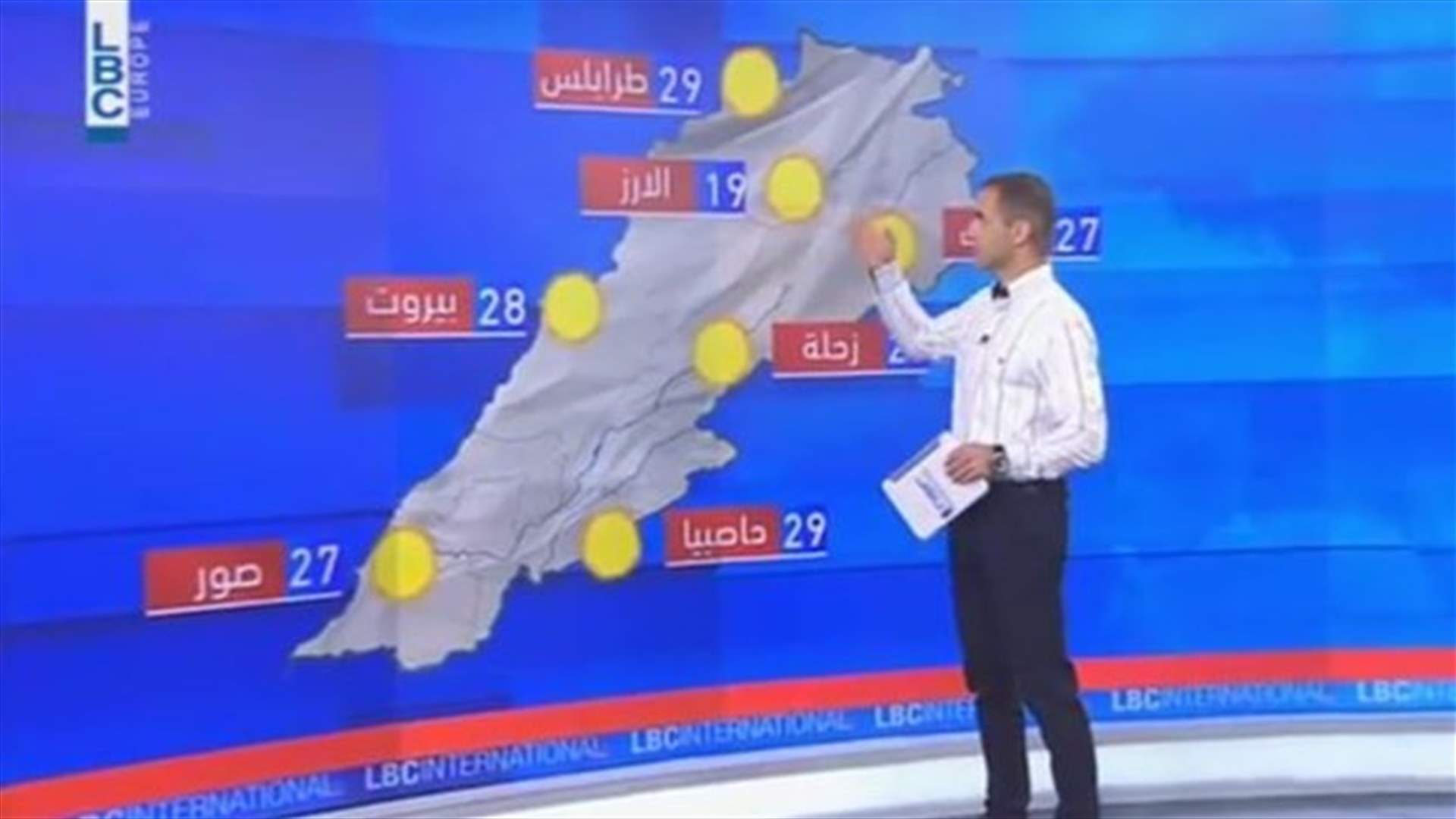 الطقس الثلثاء قليل الغيوم مع انخفاض بالحرارة
