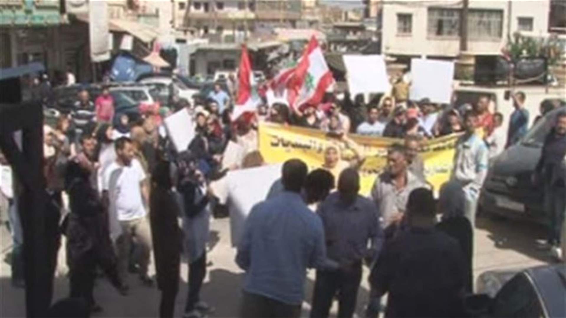 اعتصام أمام سراي بعلبك