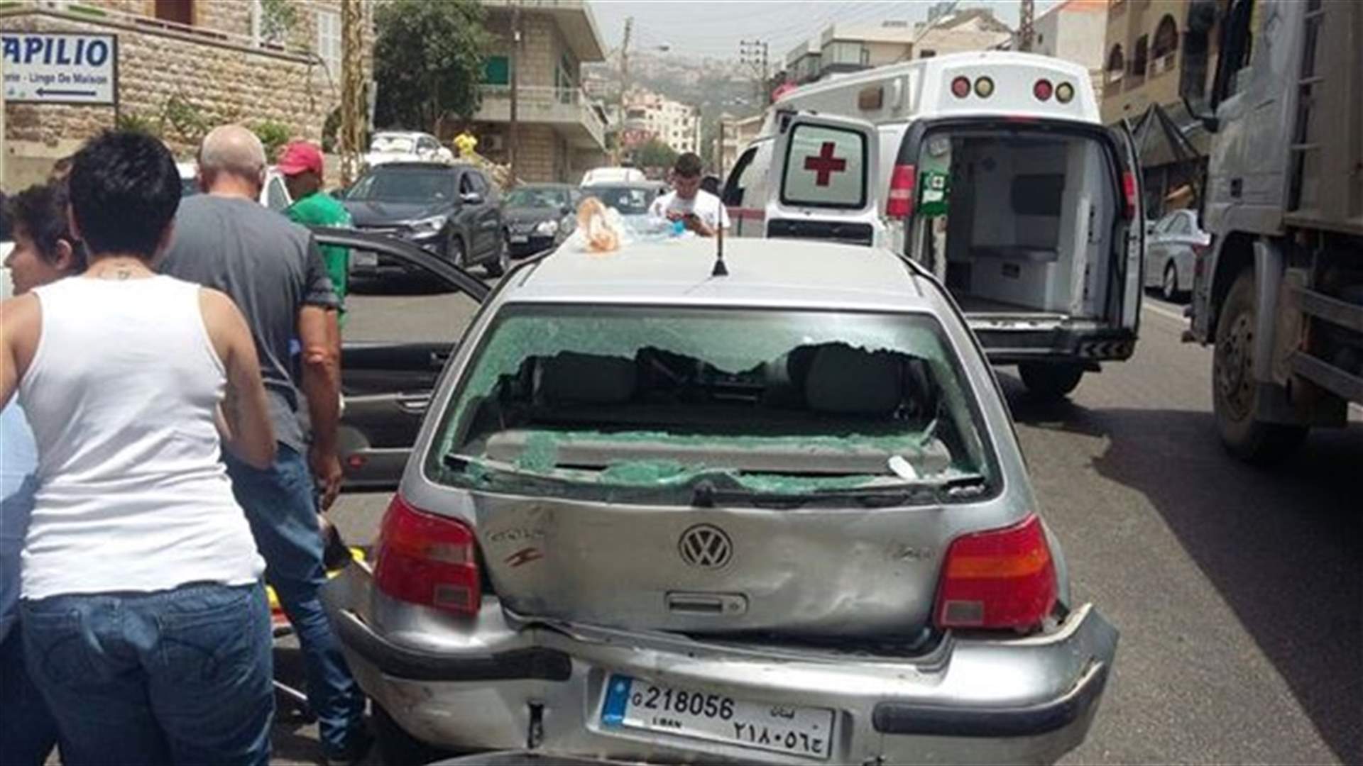 بالصور...جريحة اثر حادث سير في جعيتا