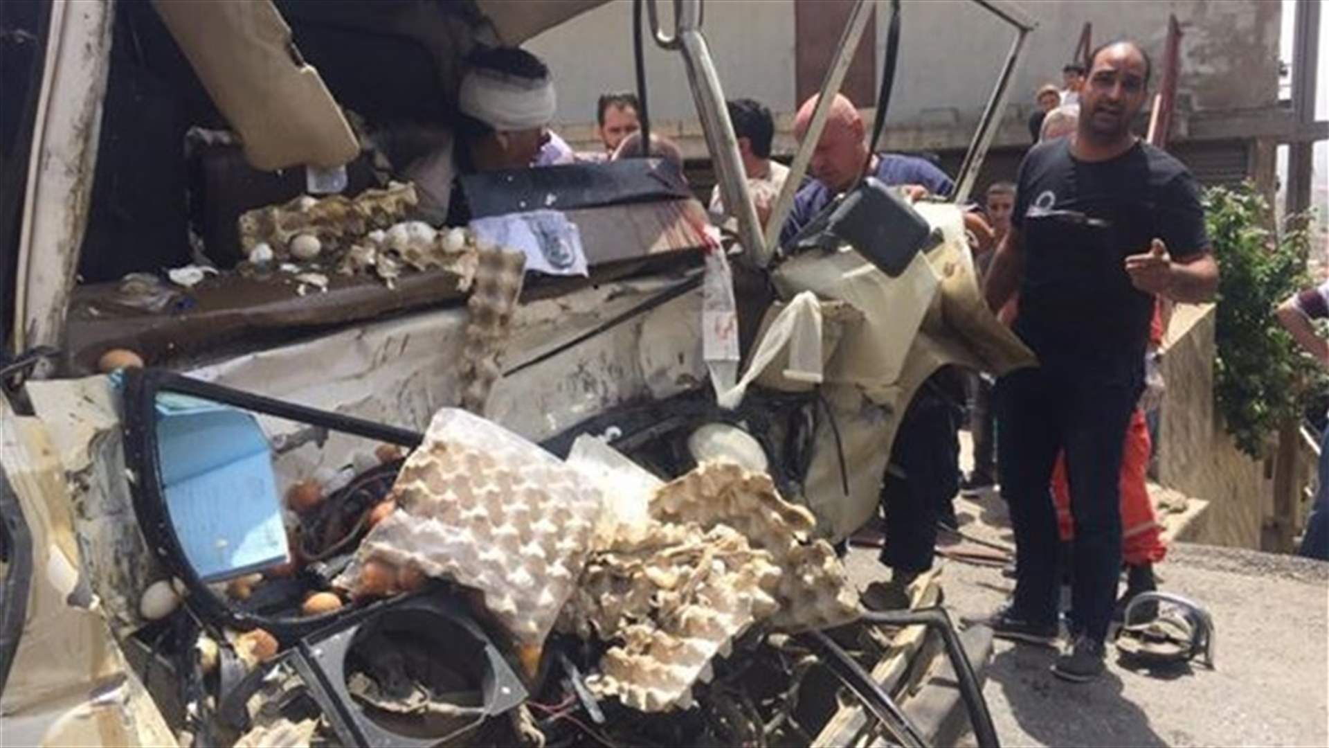 بالصور...جريح بحادث سير في كسارة