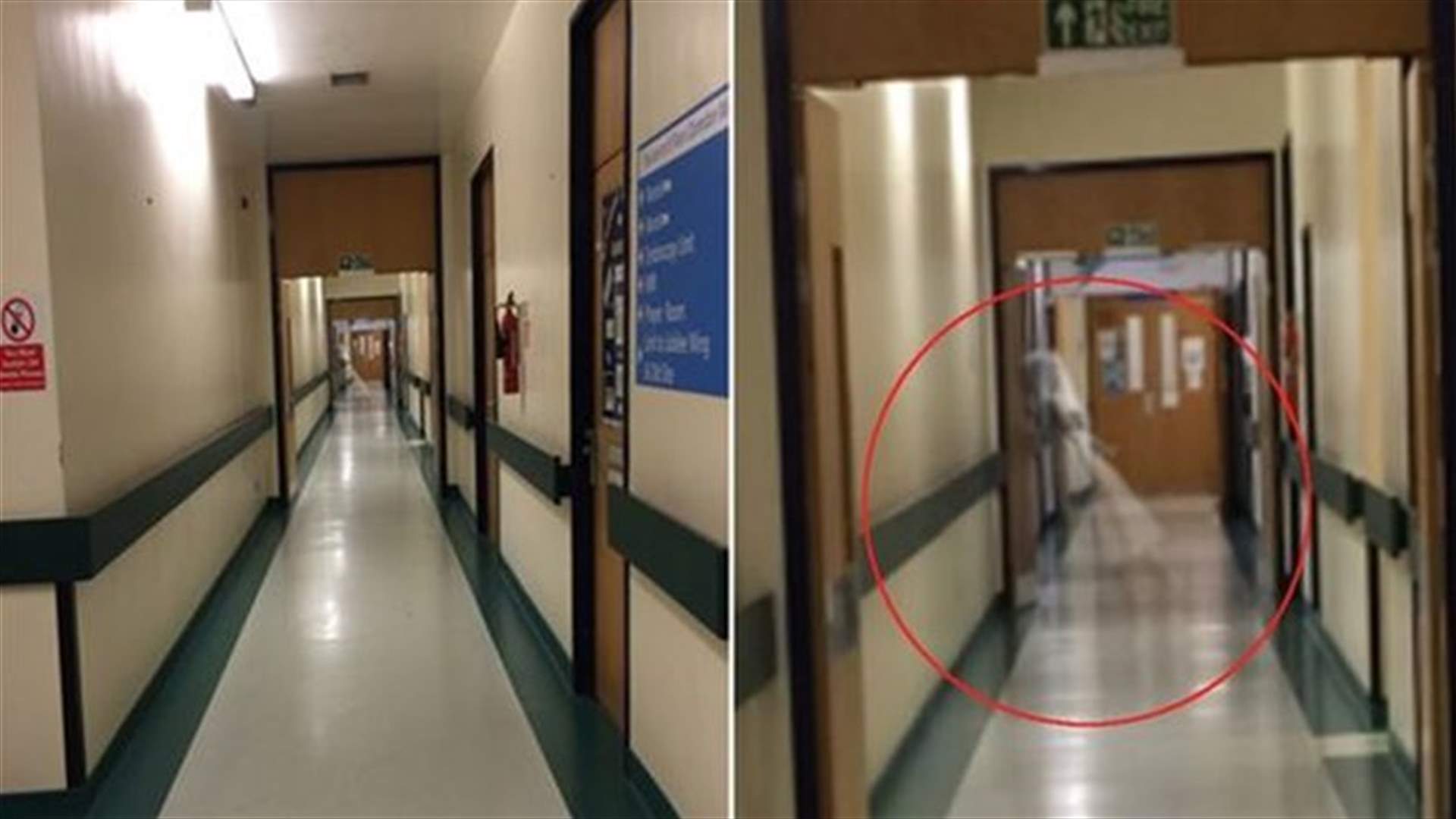 بالصّور: شبح يتجوّل في أروقة مستشفى 