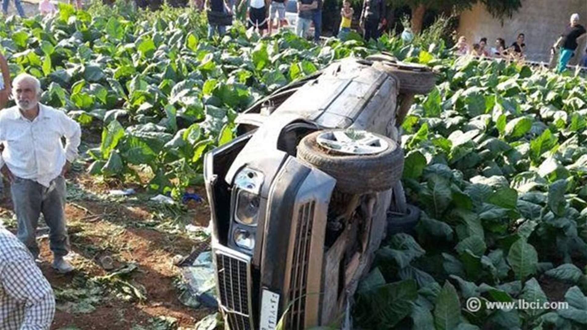 بالصورة...وفاة معاون في قوى الامن اثر انقلاب سيارته طريق الحوشب عكار