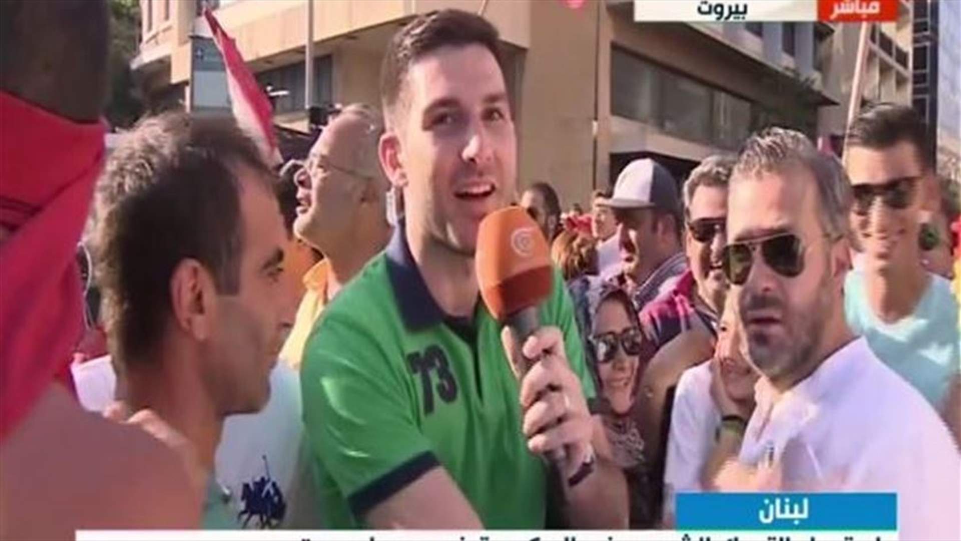 بالفيديو: ردّة فعل الفنان زين العمر عند دوي صوت قنبلة في رياض الصلح
