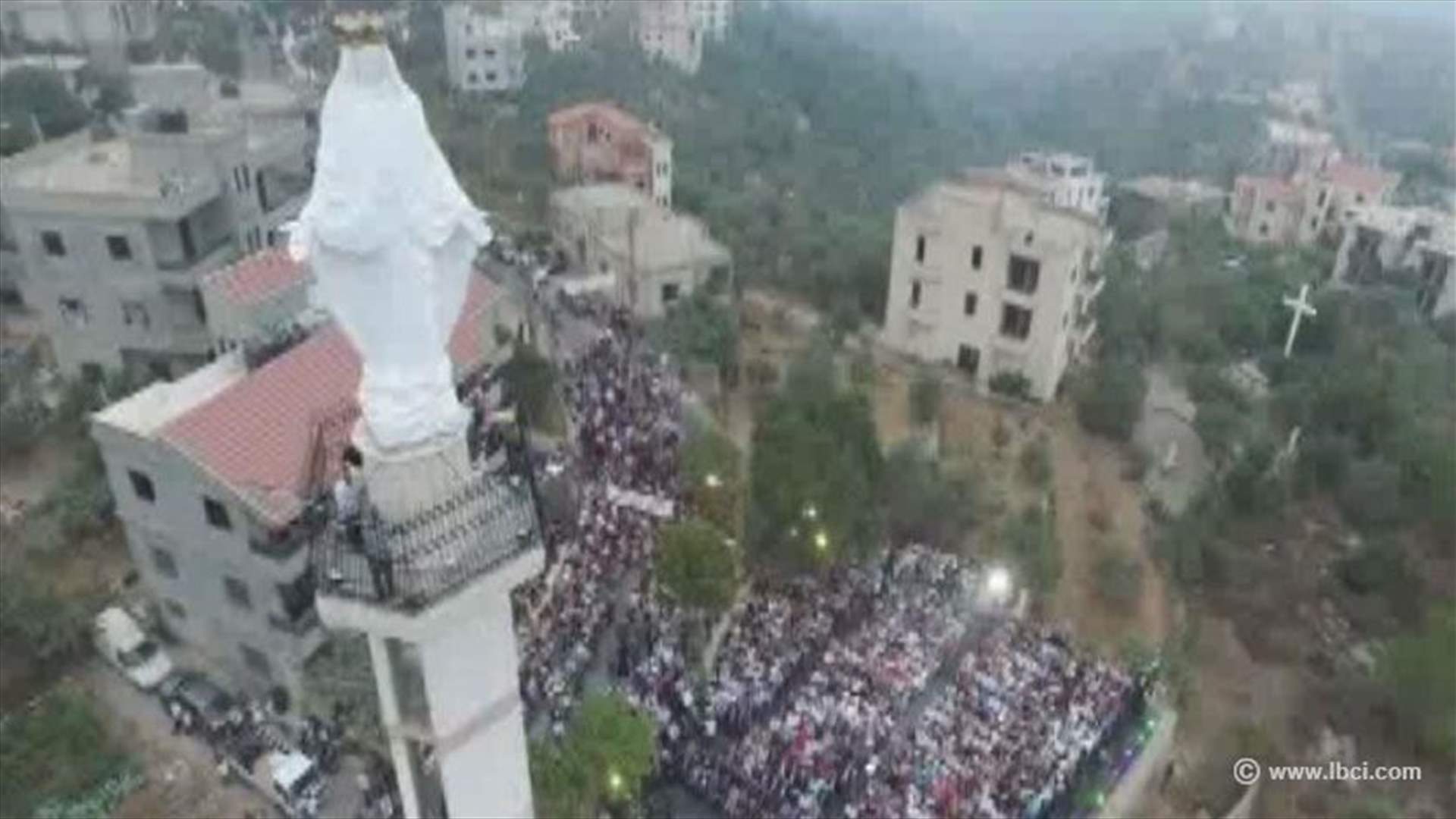ازاحة الستار عن تمثال السيدة العذراء في المطلة الشوفية 