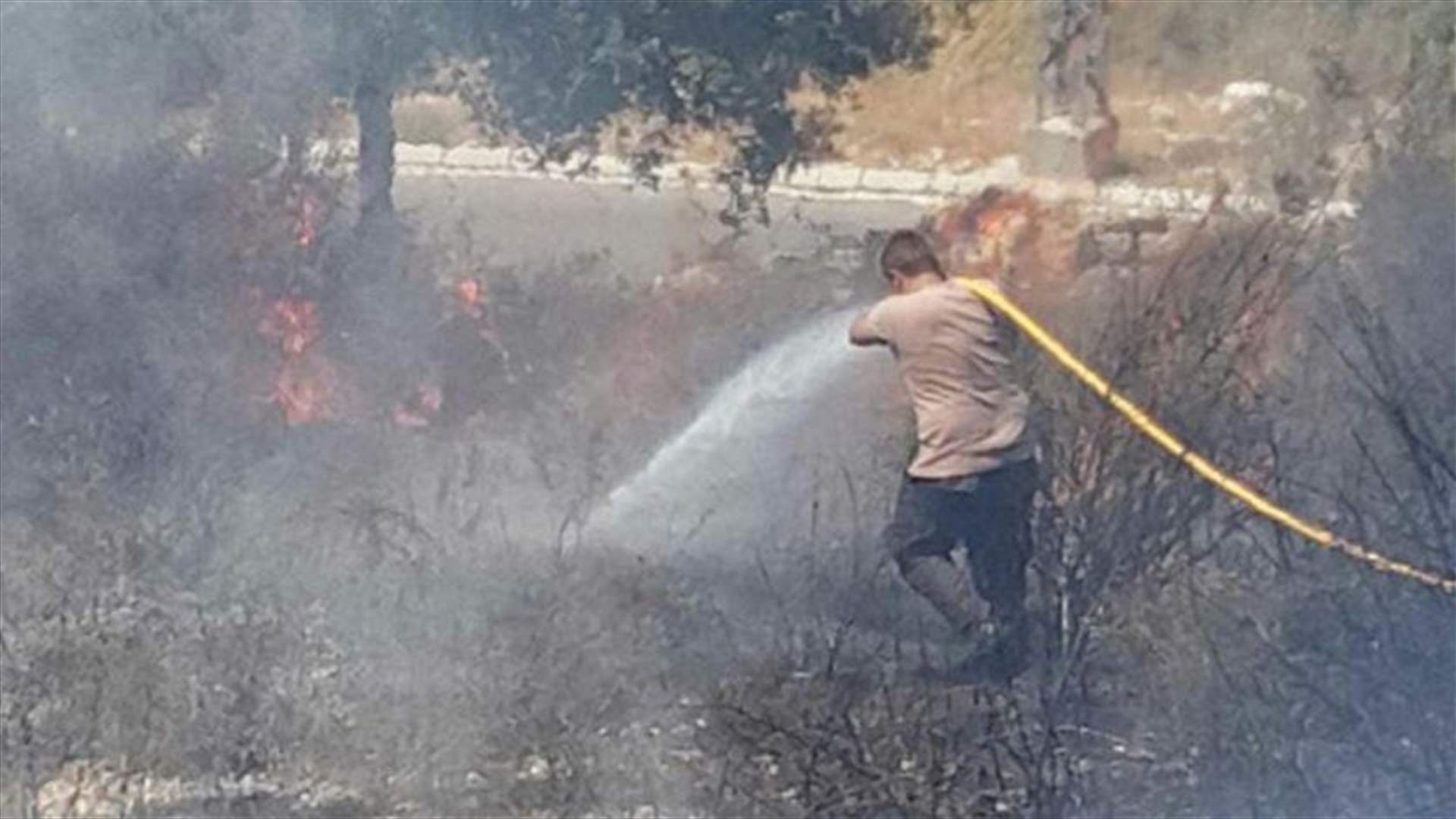 حريق في حرج سنديان في اده جبيل
