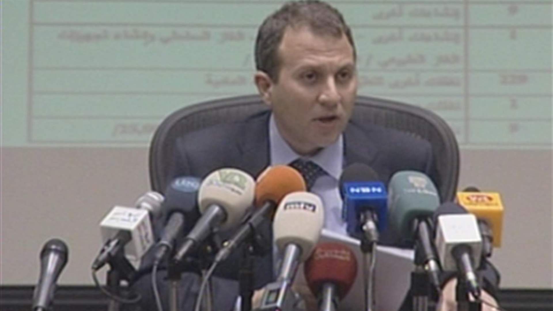 باسيل يعلن مشروع قانون خط الغاز الساحلي