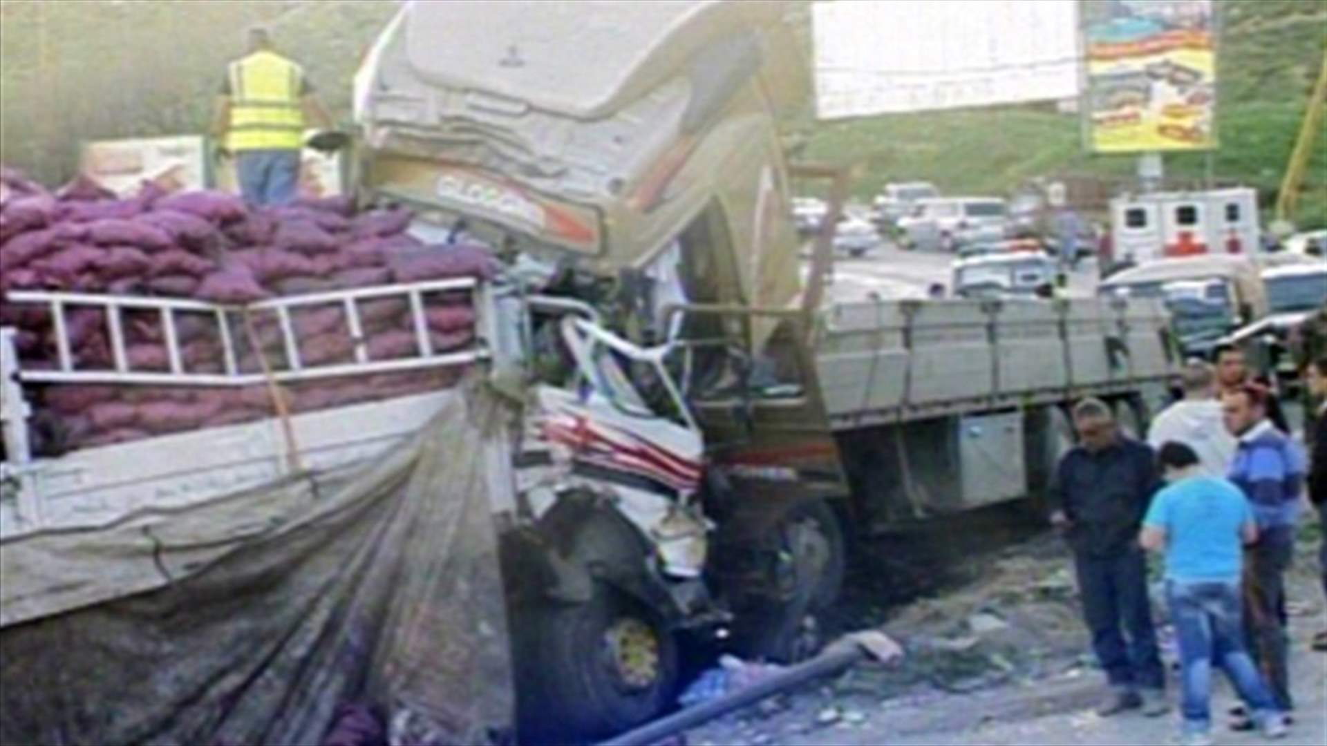 قتيلان بحادث سير مروع على طريق ضهر البيدر-جديتا 