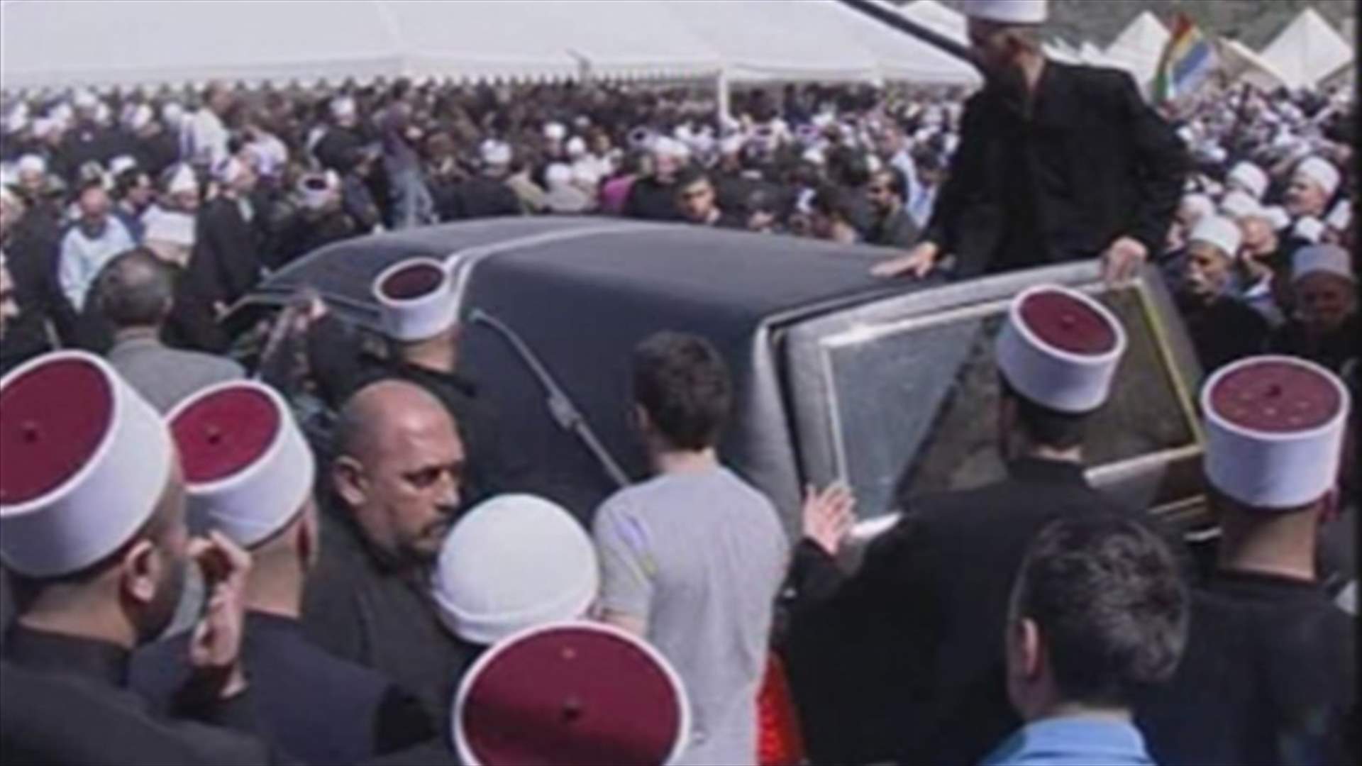 الطائفة الدرزية تودع الشيخ ولي الدين في مأتم حاشد