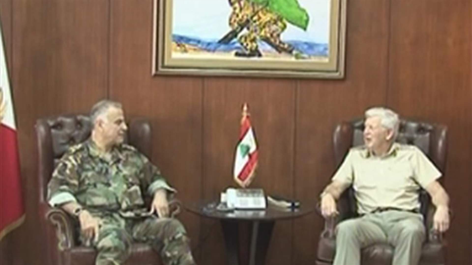قهوجي بحث في سبل تعزيز العلاقة بين الجيشين اللبناني والبريطاني