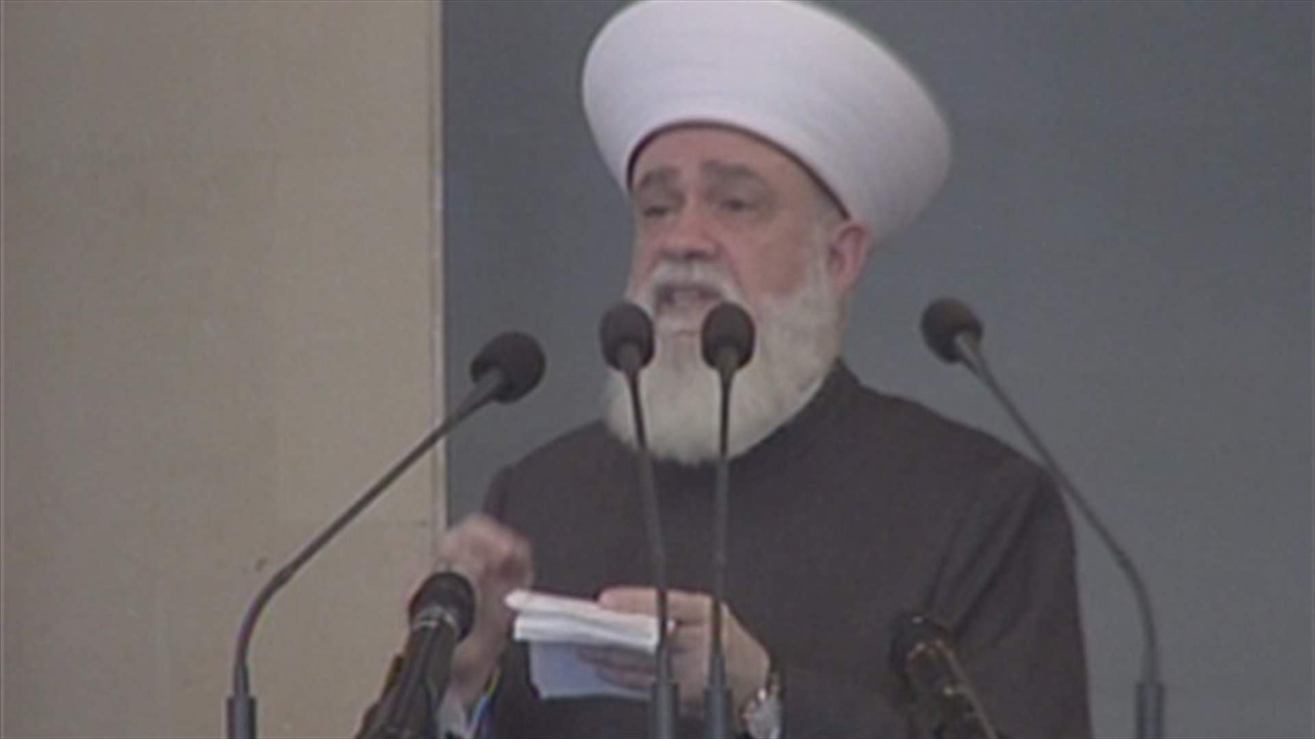 Mufti Qabbani urges army to preserve security away from political polarization