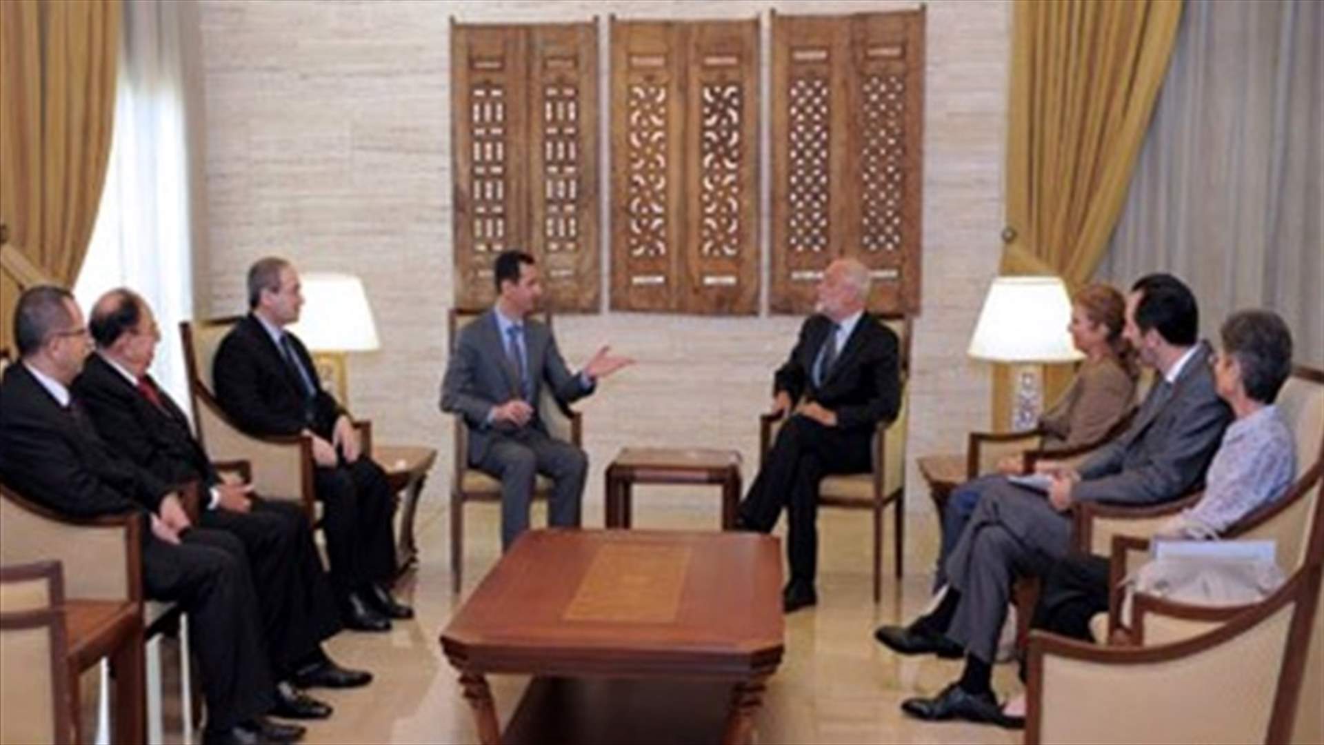 الأسد التقى اللجنة الدولية للصليب الأحمر