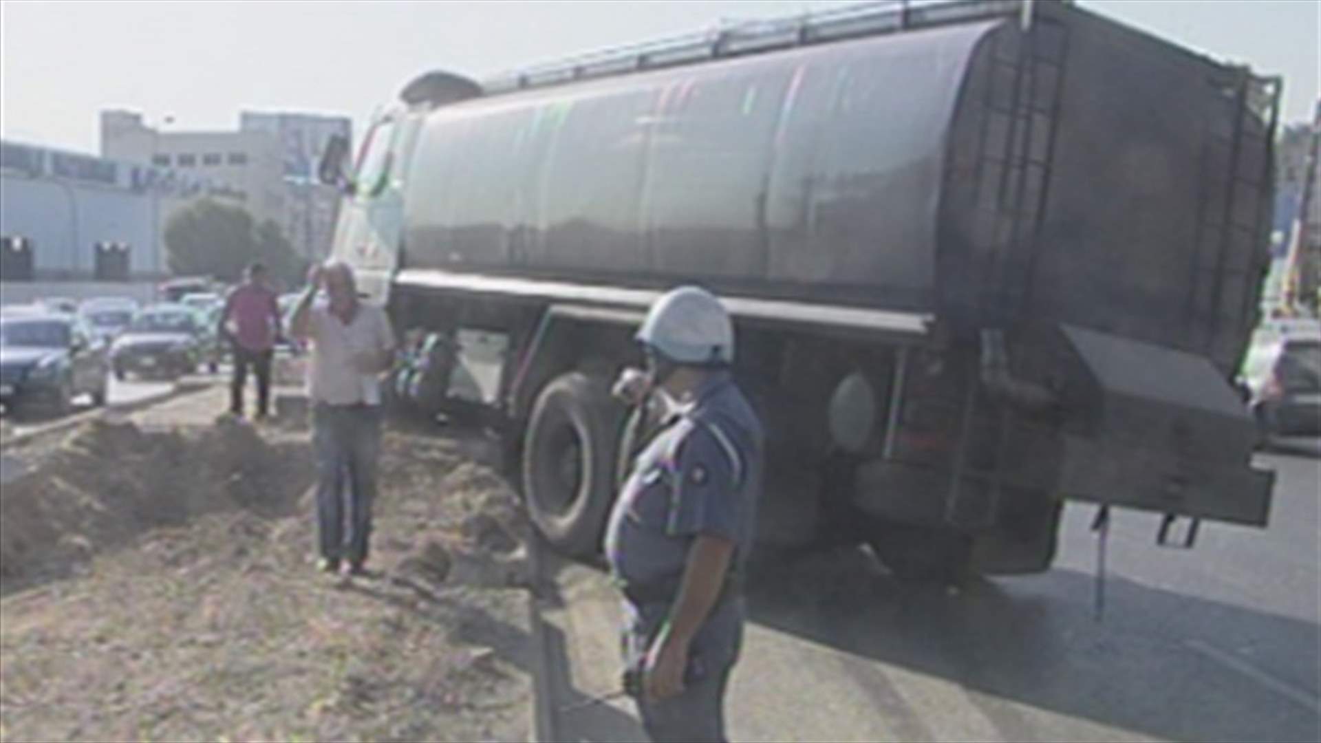 Jal al-Dib commuters were spared the protest but not the traffic jam