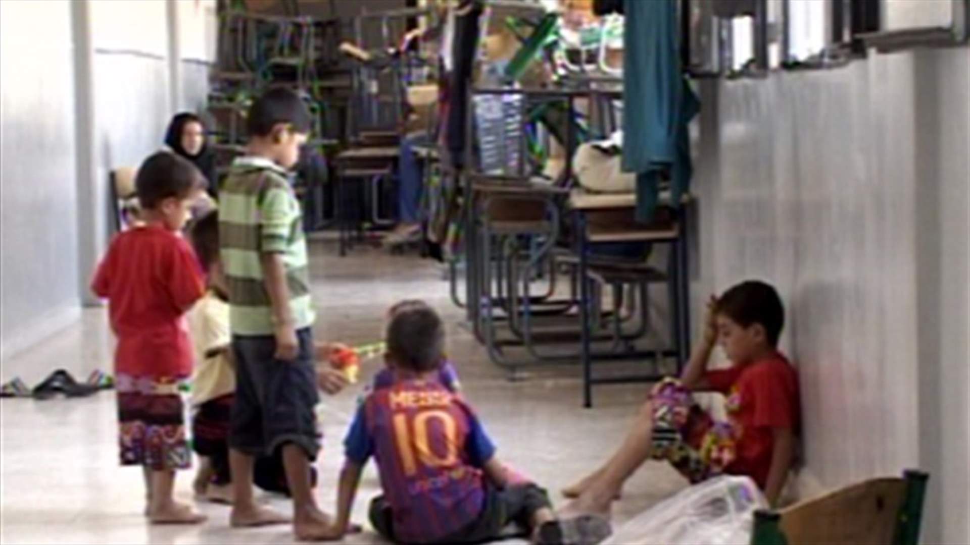 How do Syrian refugees live in Bekaa schools?