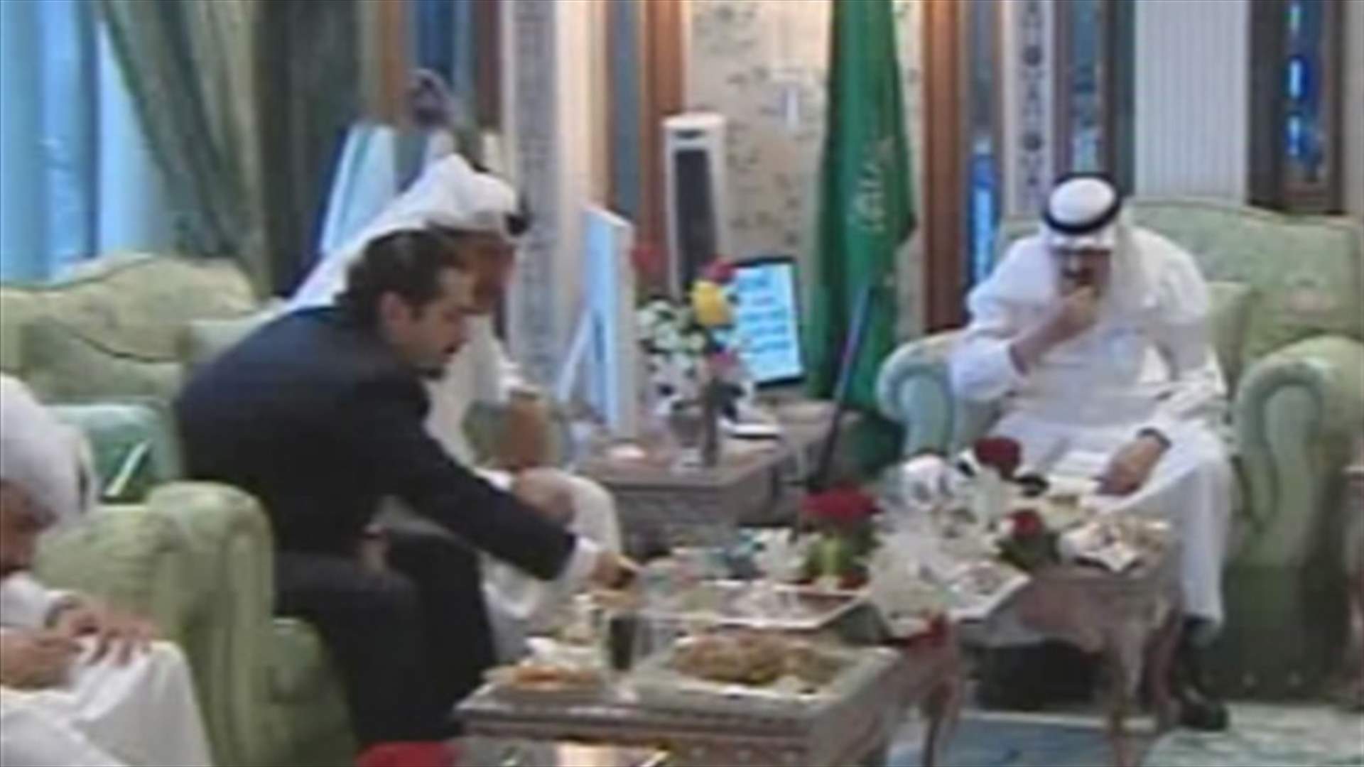 خادم الحرمين الشريفين يلتقي رئيس وزراء قطر والحريري