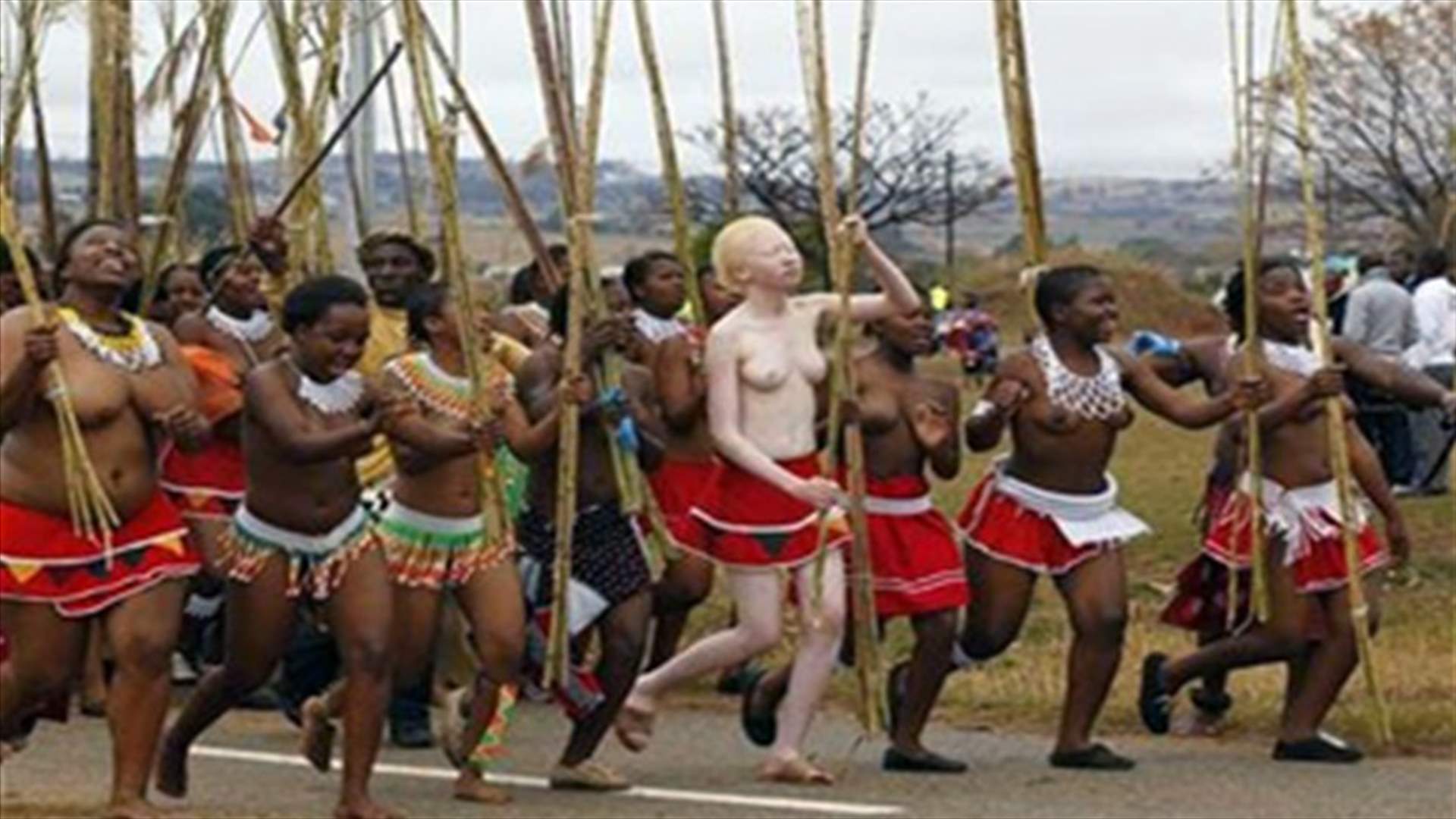 Swazi virgins dance bare-chested in unity, defy criticism