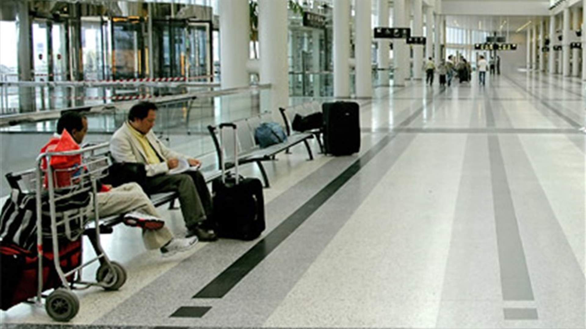 Mouallem, Mokdad at Beirut airport