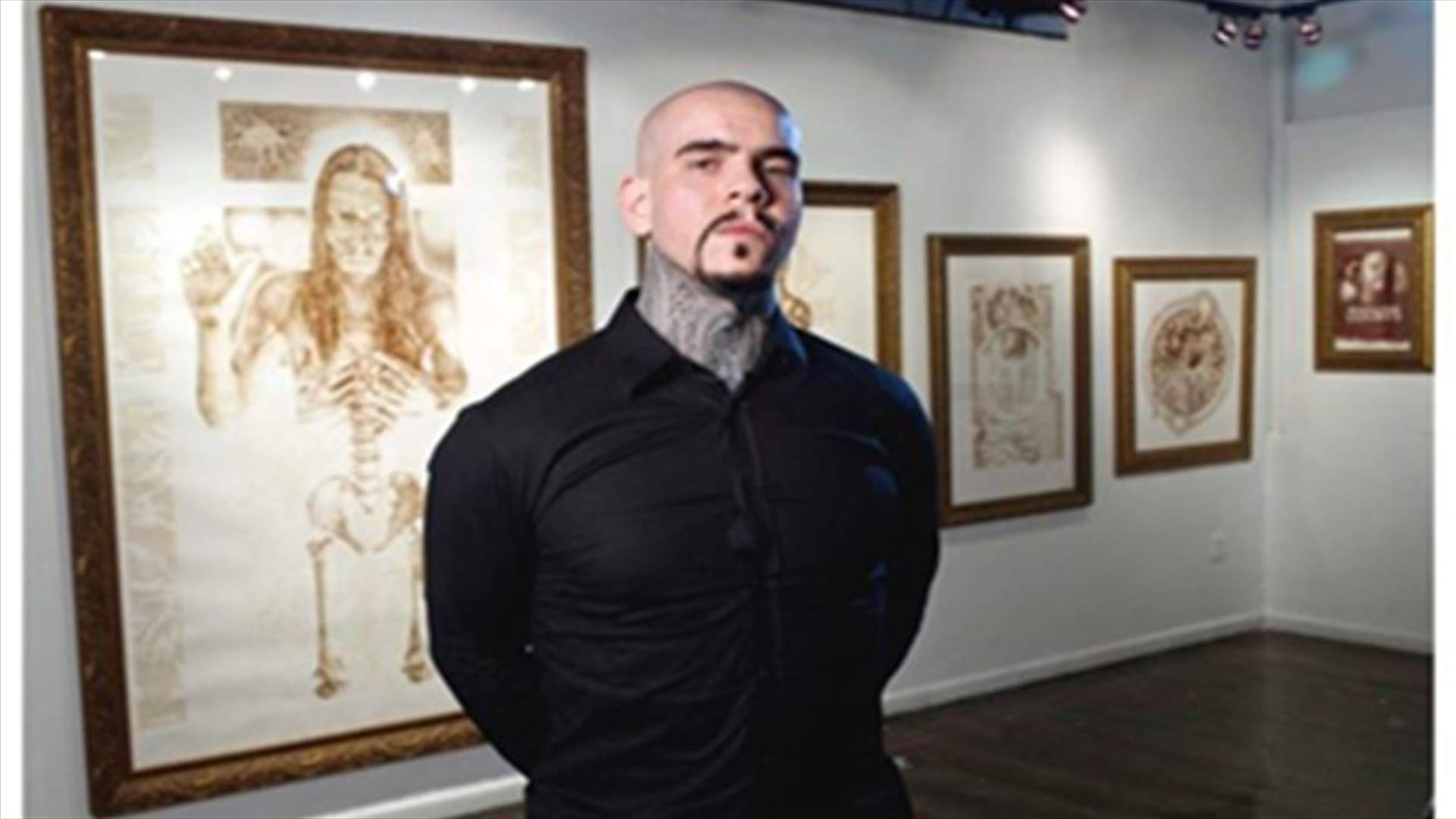 Using his own blood, New York artist paints "Resurrection" exhibit