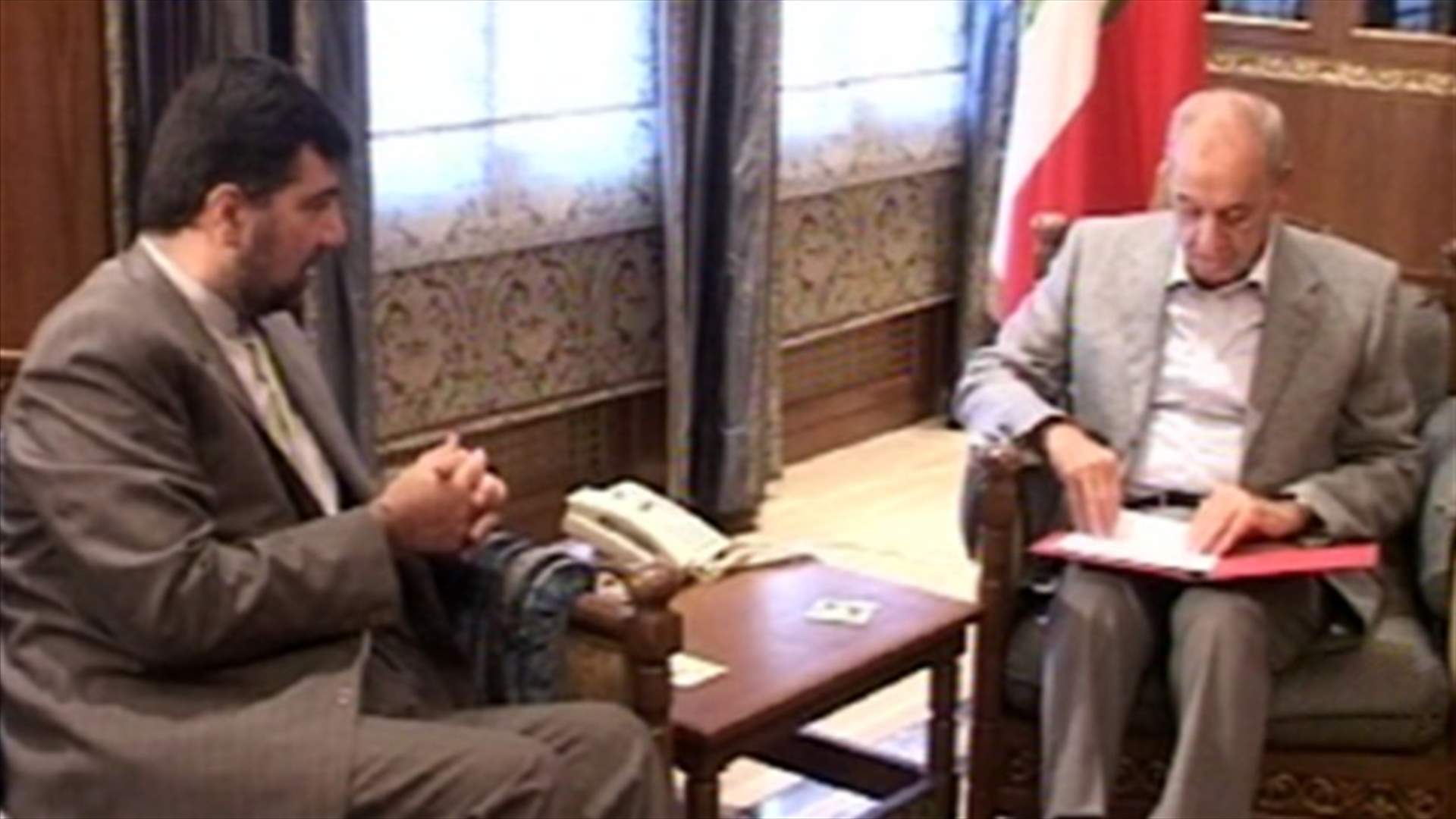Berri receives a letter from Larijani