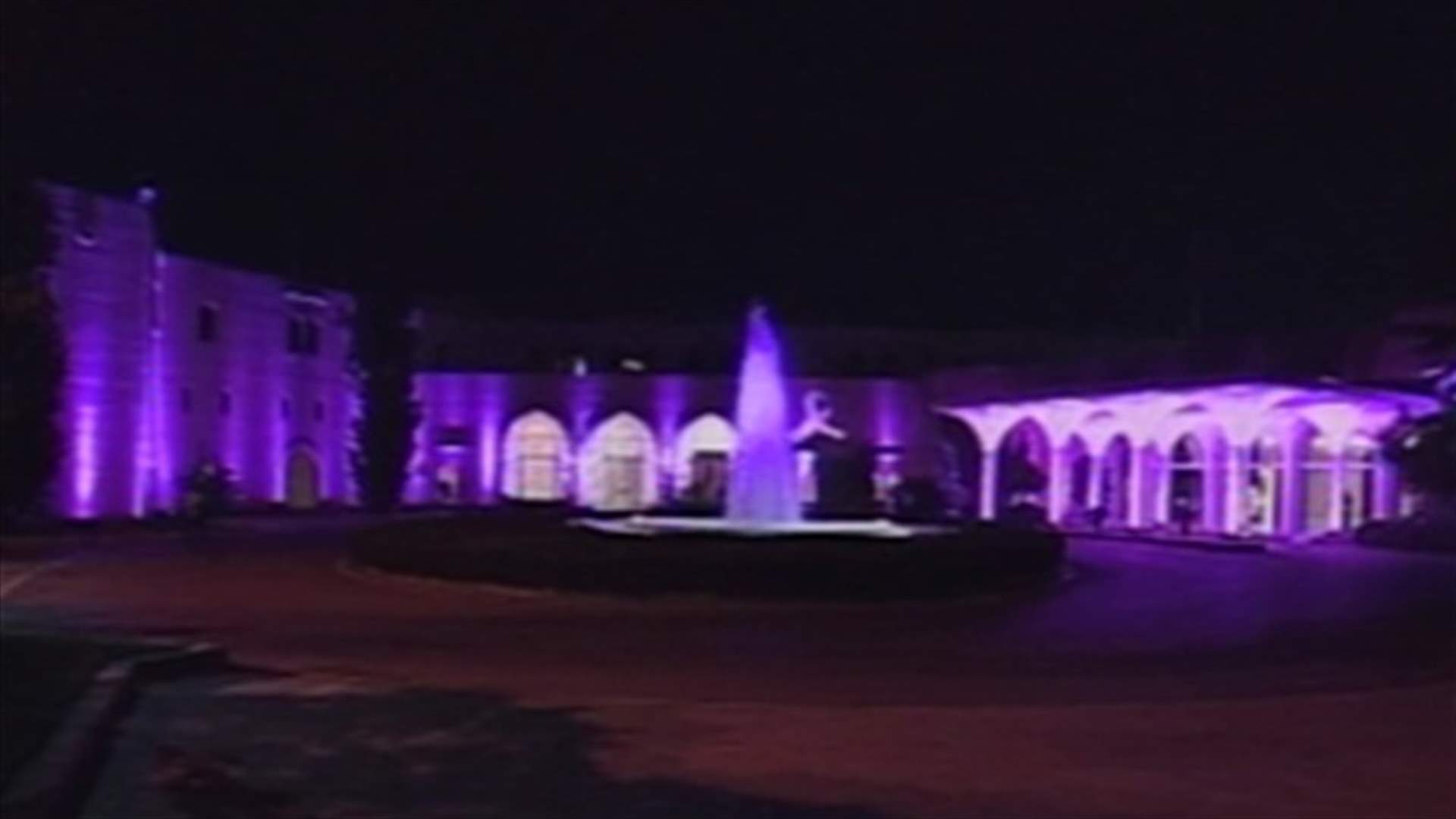 Presidential Palace illuminated pink for Breast Cancer Awareness Month 