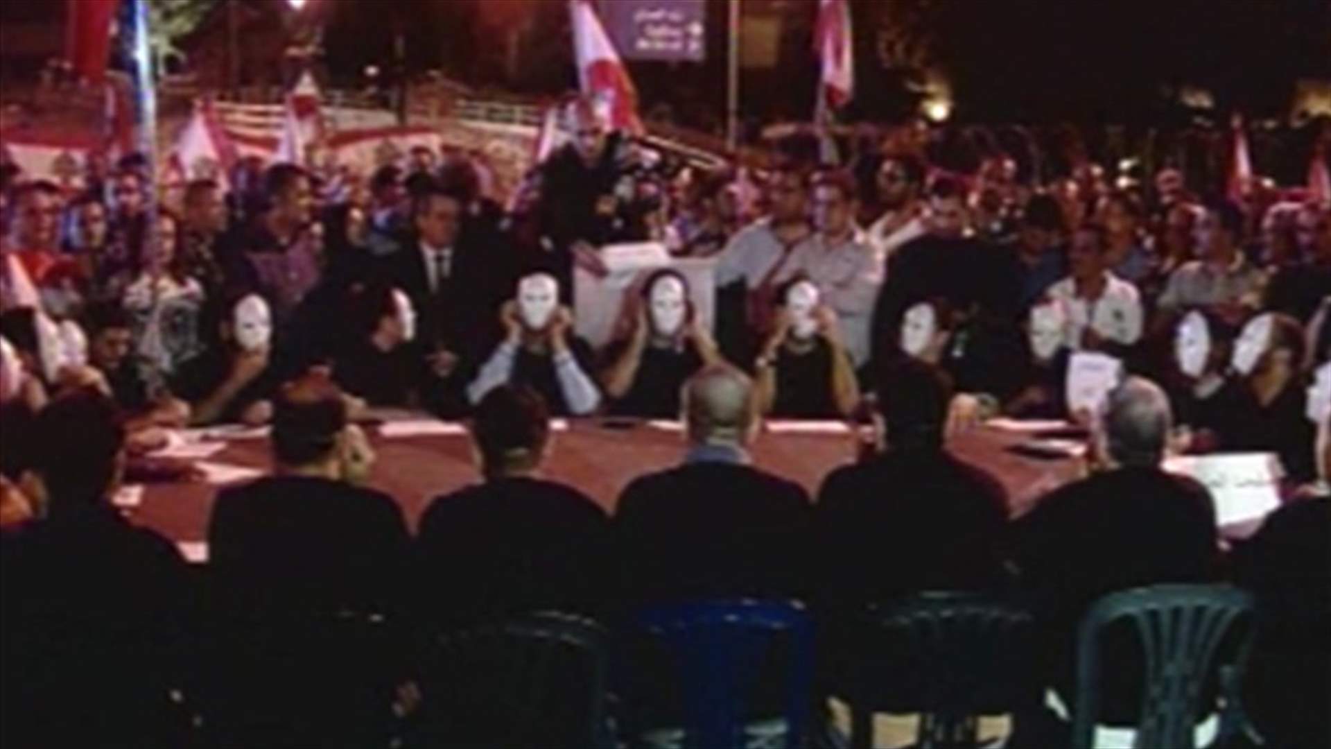 March 14 Youth gather outside Grand Serail 