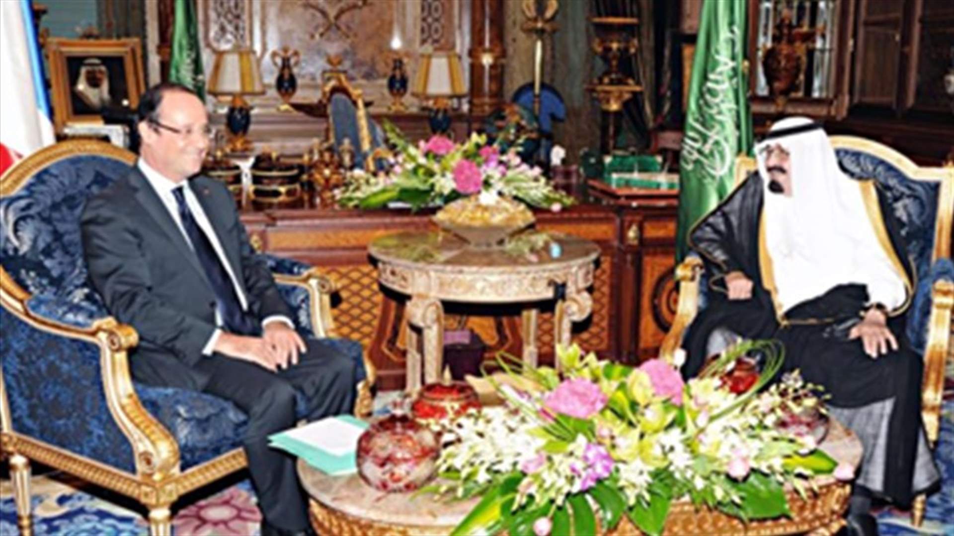 Syrian crisis tops talks between Saudi King and French President 