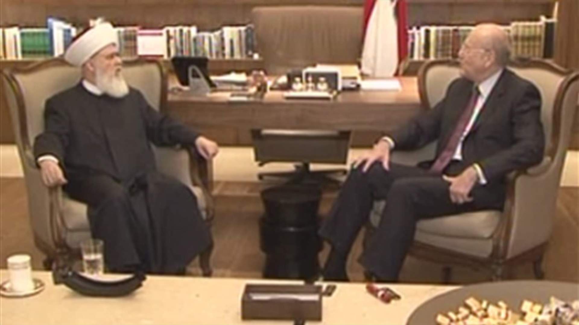 ميقاتي استقبل المفتي قباني واكد ان لا خوف من فتنة