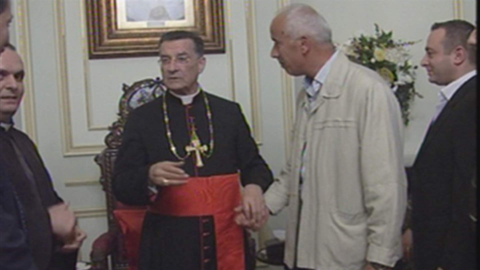 Cardinal Rai receives congratulations at Bkerke 