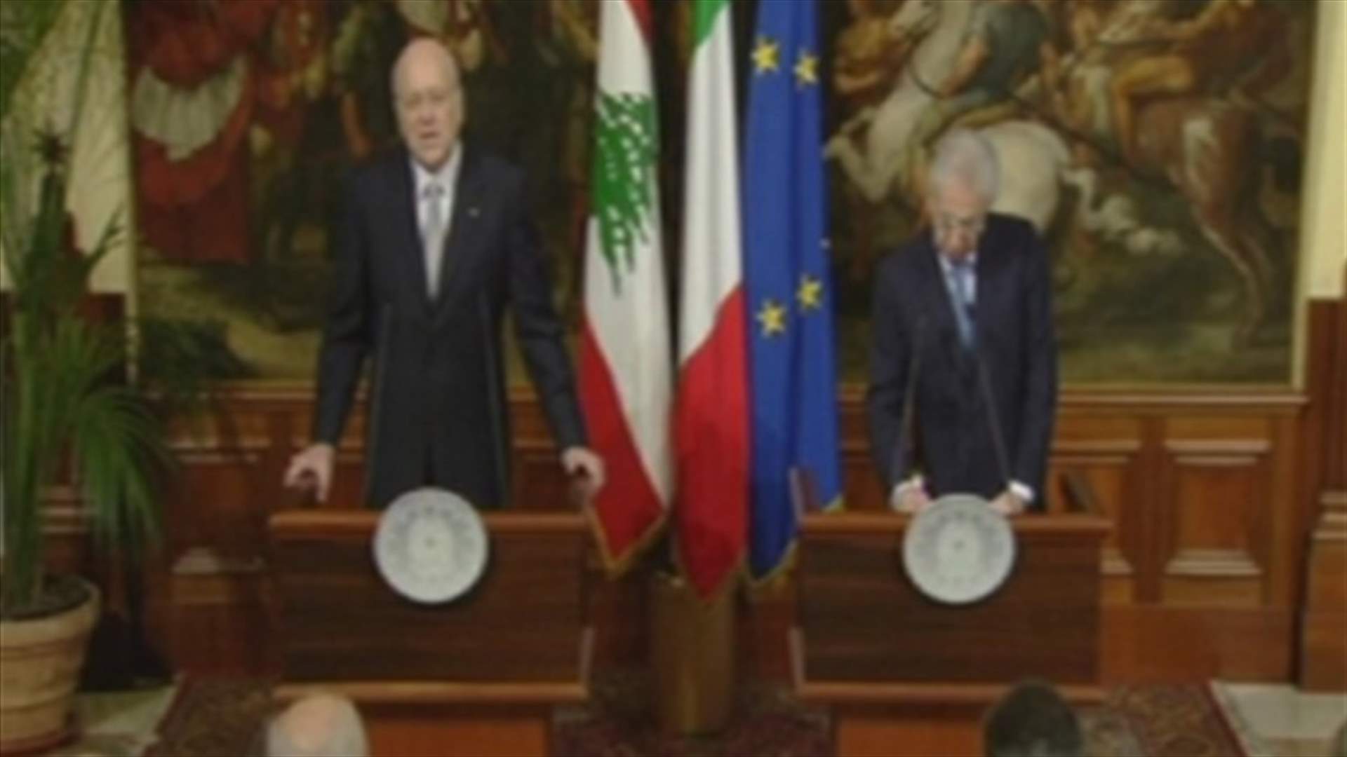 Mikati briefs his Italian counterpart on the situation in Lebanon