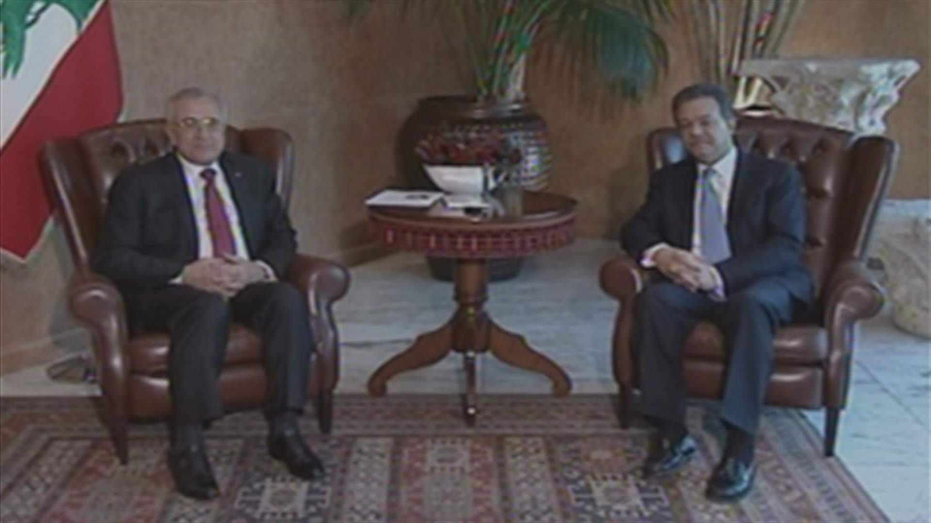 الرئيس سليمان يستقبل رئيس الدومينيكان السابق 