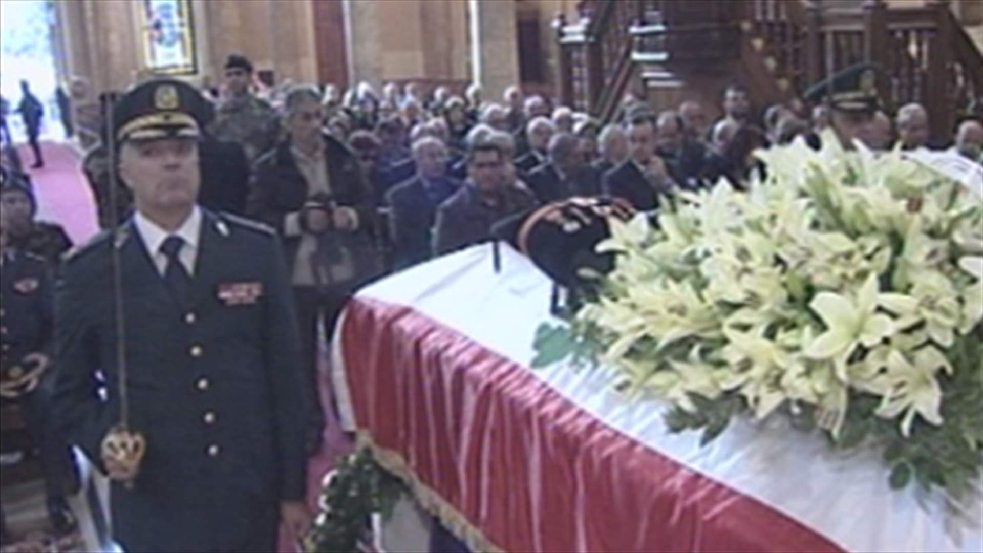 Funeral of former army commander held at St. George Maronite cathedral