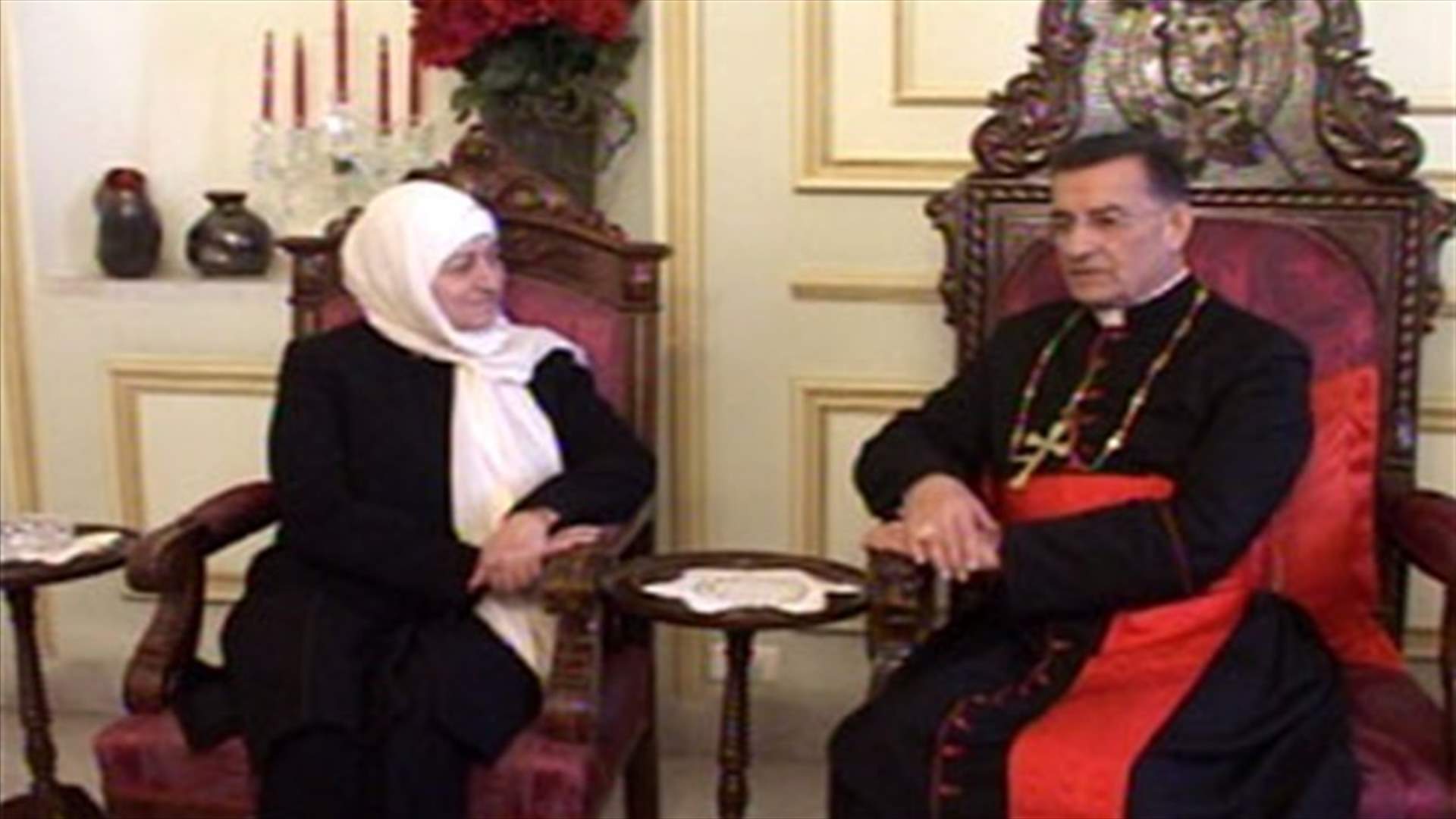 الراعي استقبل بهية الحريري في بكركي