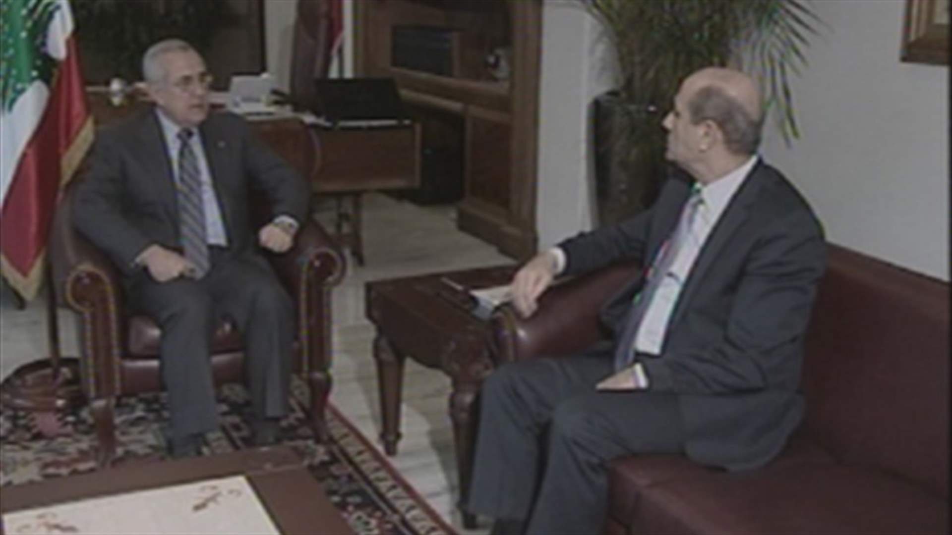 Sleiman discusses storm effects with various Lebanese officials