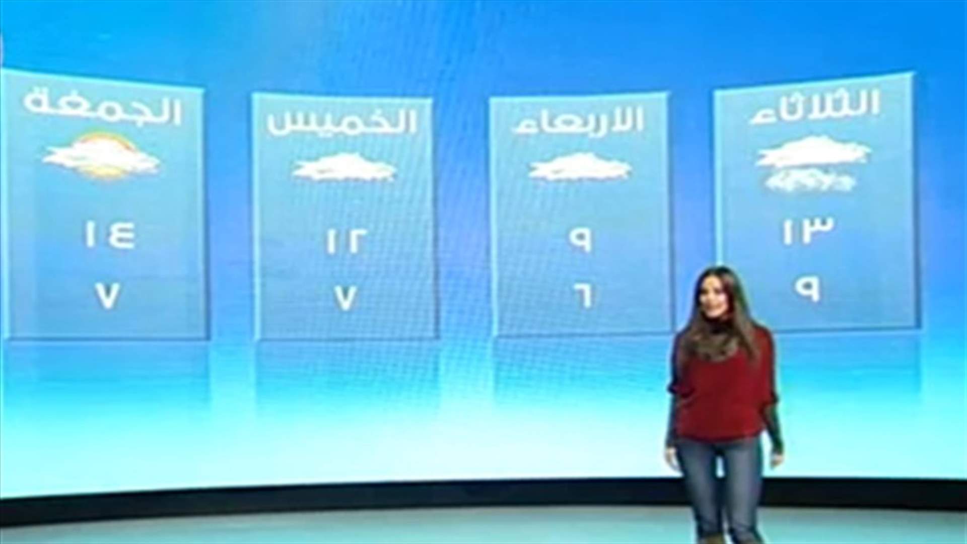 احوال الطقس الثلاثاء